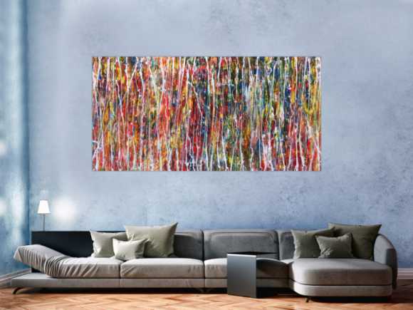 Abstraktes Acrylbild bunt modern