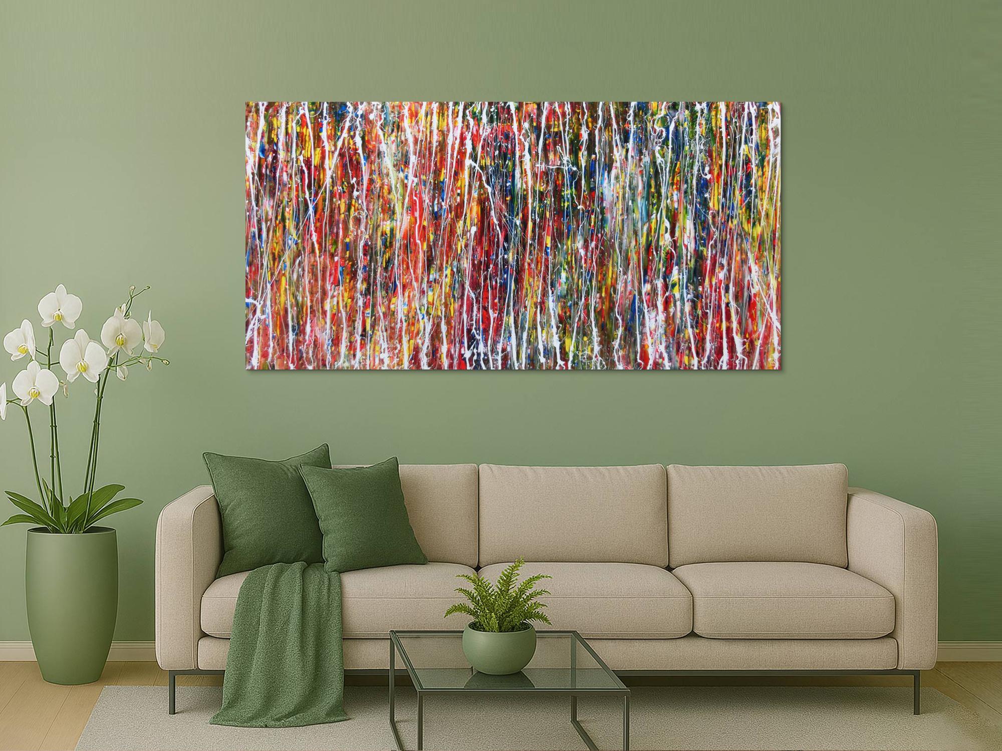 Abstraktes Acrylbild bunt modern