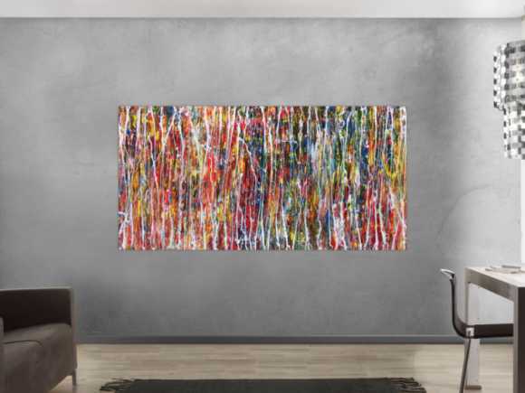 Abstraktes Acrylbild bunt modern