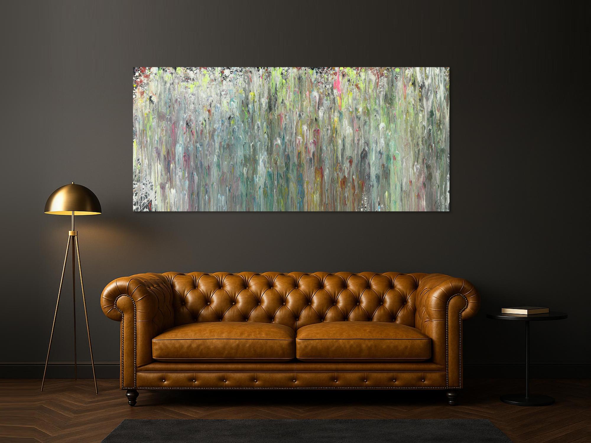 Abstraktes Acrylbild sehr modern zeitgenössisch expressionistisch handgemalt sehr groß