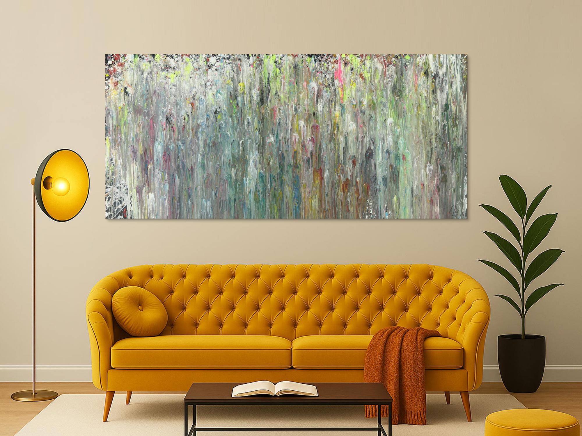 Abstraktes Acrylbild sehr modern zeitgenössisch expressionistisch handgemalt sehr groß