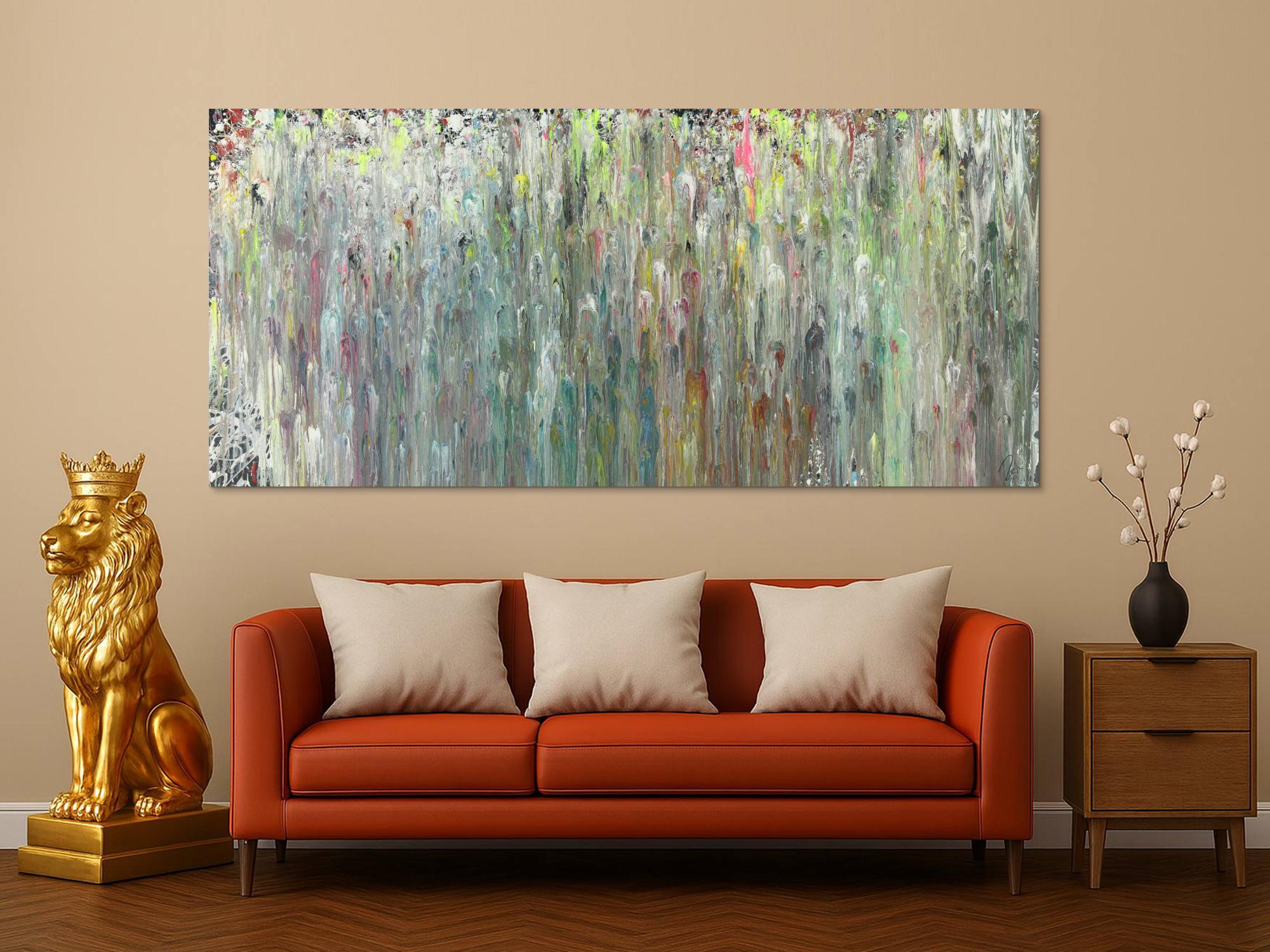 Abstraktes Acrylbild sehr modern zeitgenössisch expressionistisch handgemalt sehr groß