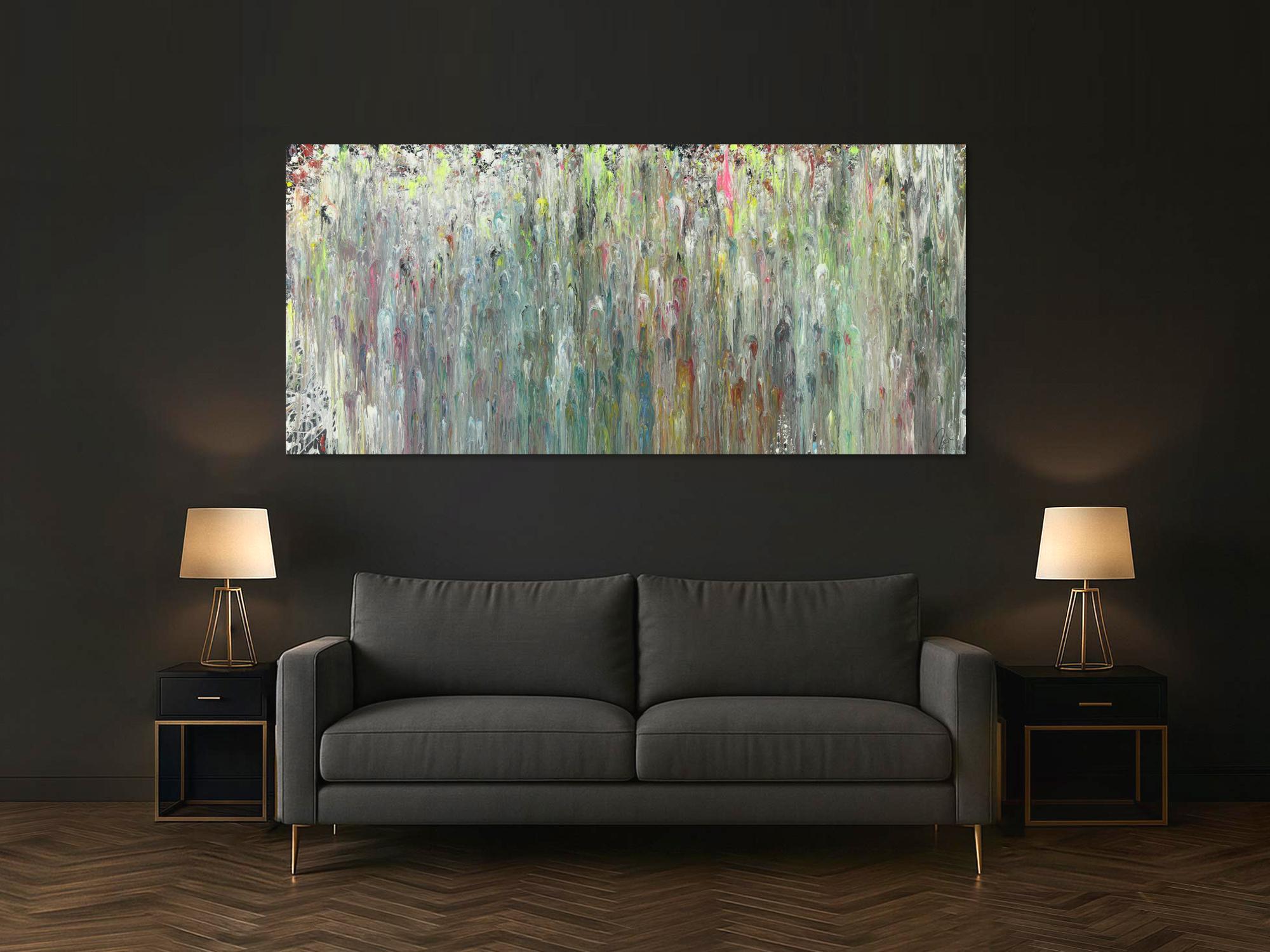 Abstraktes Acrylbild sehr modern zeitgenössisch expressionistisch handgemalt sehr groß