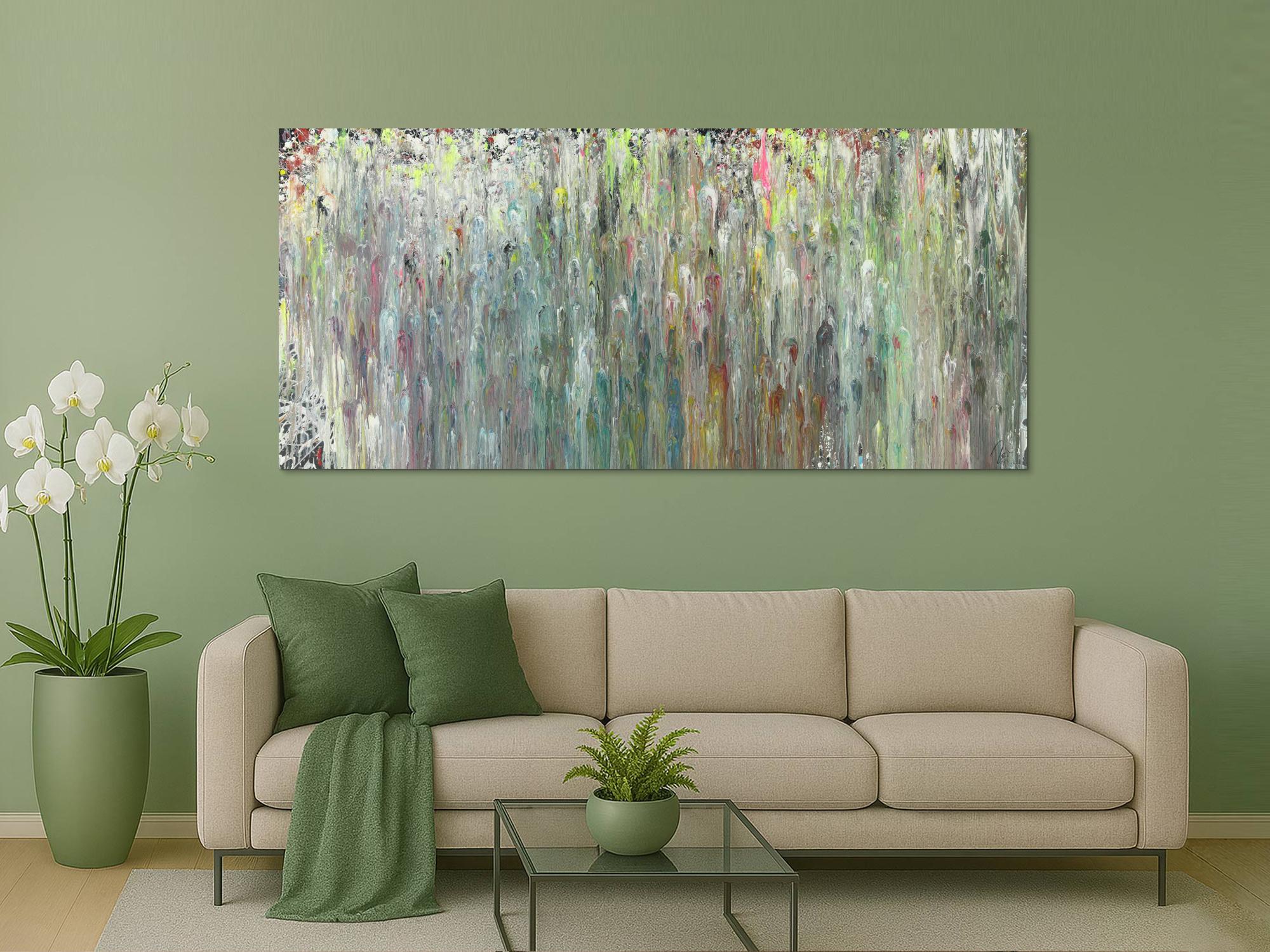 Abstraktes Acrylbild sehr modern zeitgenössisch expressionistisch handgemalt sehr groß