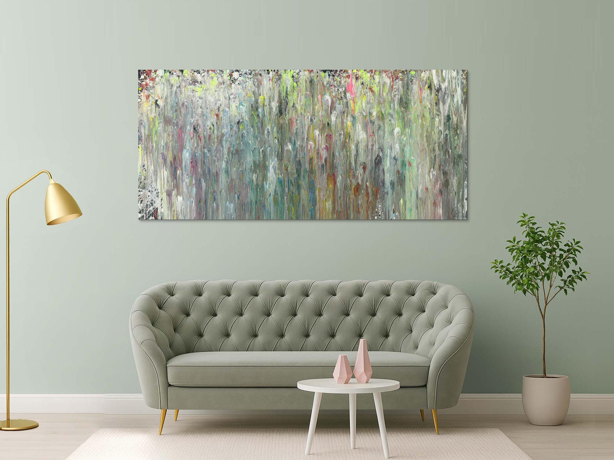 Abstraktes Acrylbild sehr modern zeitgenössisch expressionistisch handgemalt sehr groß