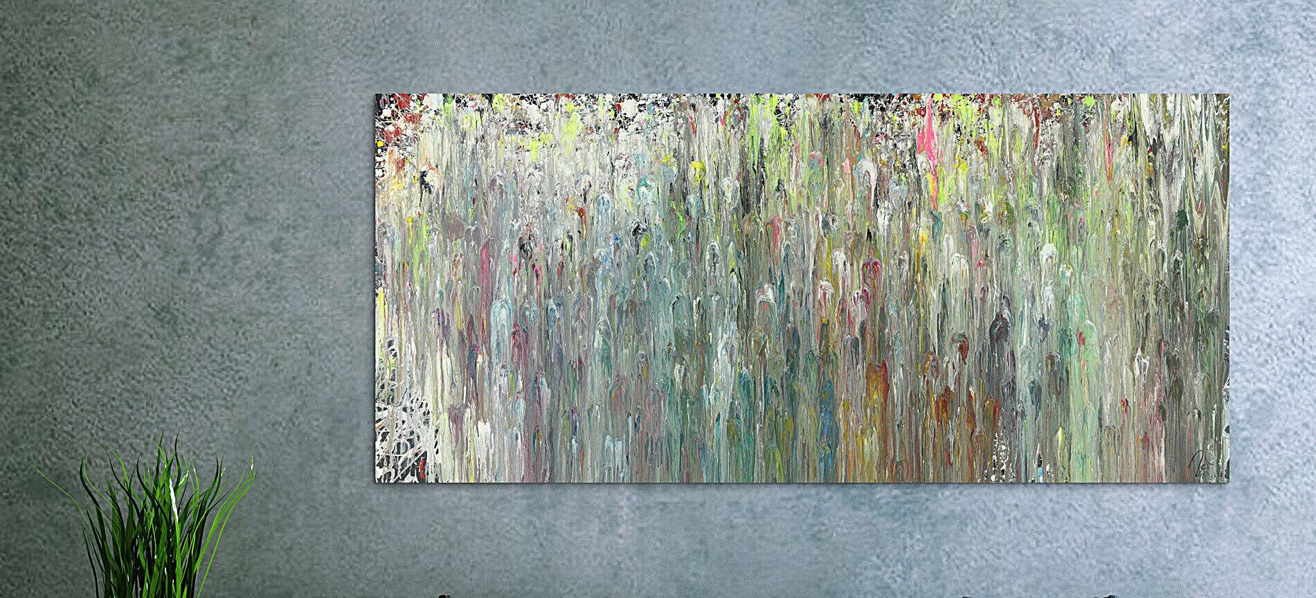 Abstraktes Acrylbild sehr modern zeitgenössisch expressionistisch handgemalt sehr groß
