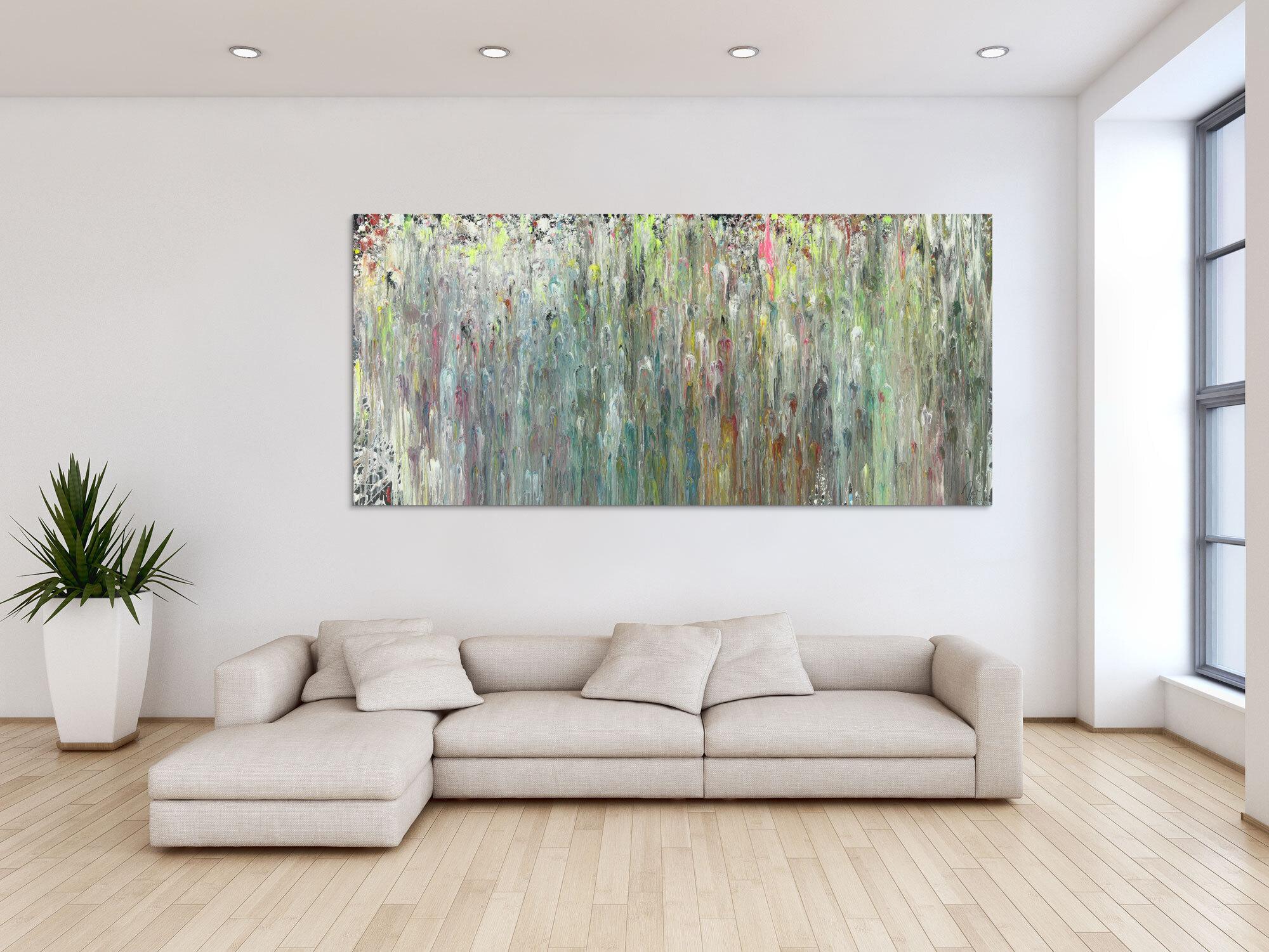 Abstraktes Acrylbild sehr modern zeitgenössisch expressionistisch handgemalt sehr groß