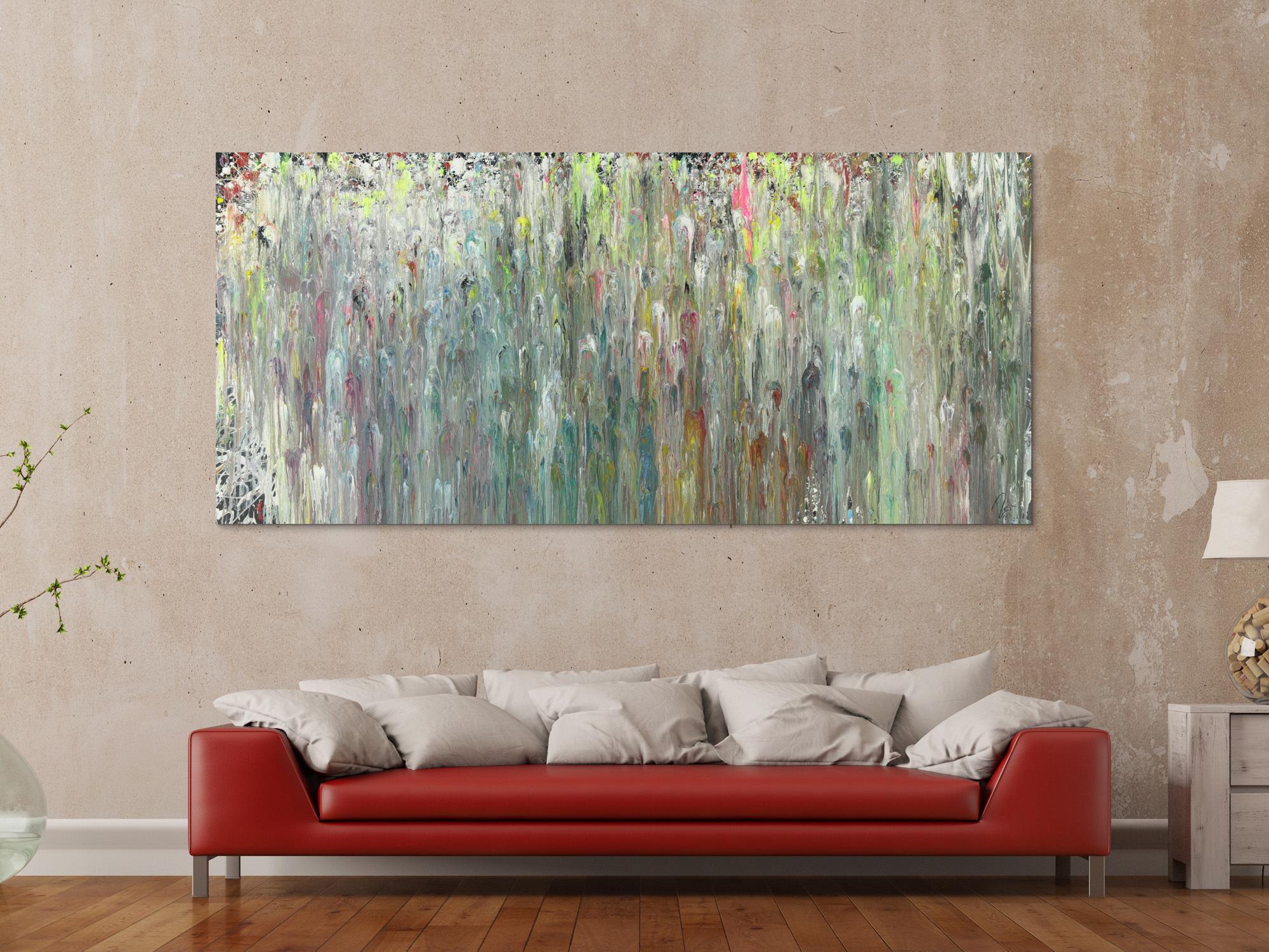 Abstraktes Acrylbild sehr modern zeitgenössisch expressionistisch handgemalt sehr groß