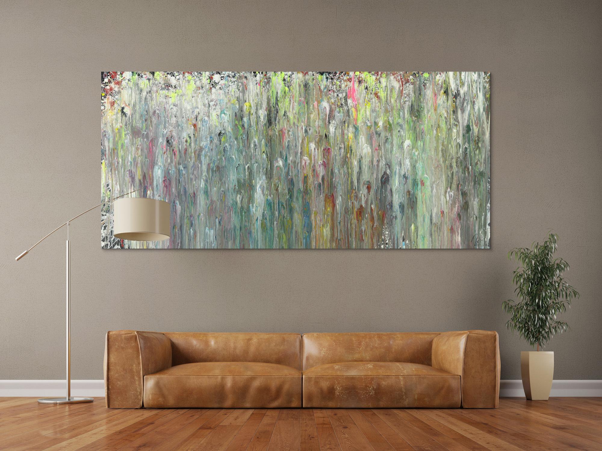 Abstraktes Acrylbild sehr modern zeitgenössisch expressionistisch handgemalt sehr groß