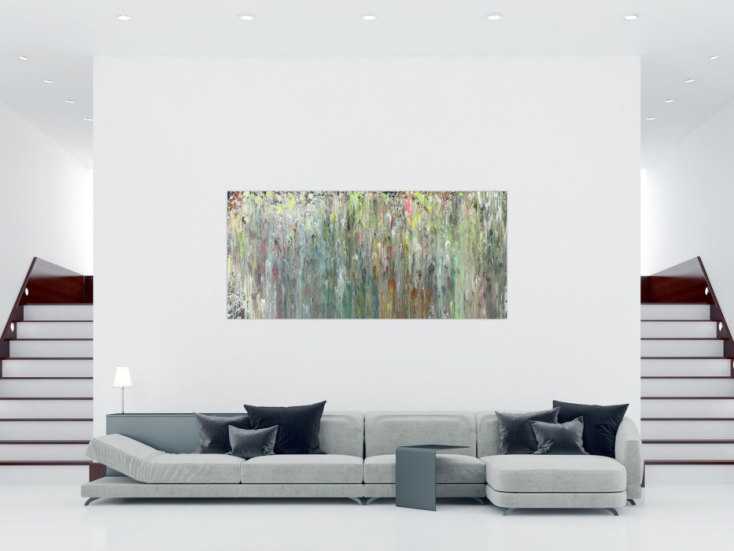 #1413 Abstraktes Acrylbild sehr modern zeitgenössisch expressionistisch ... 100x220cm von Alex Zerr