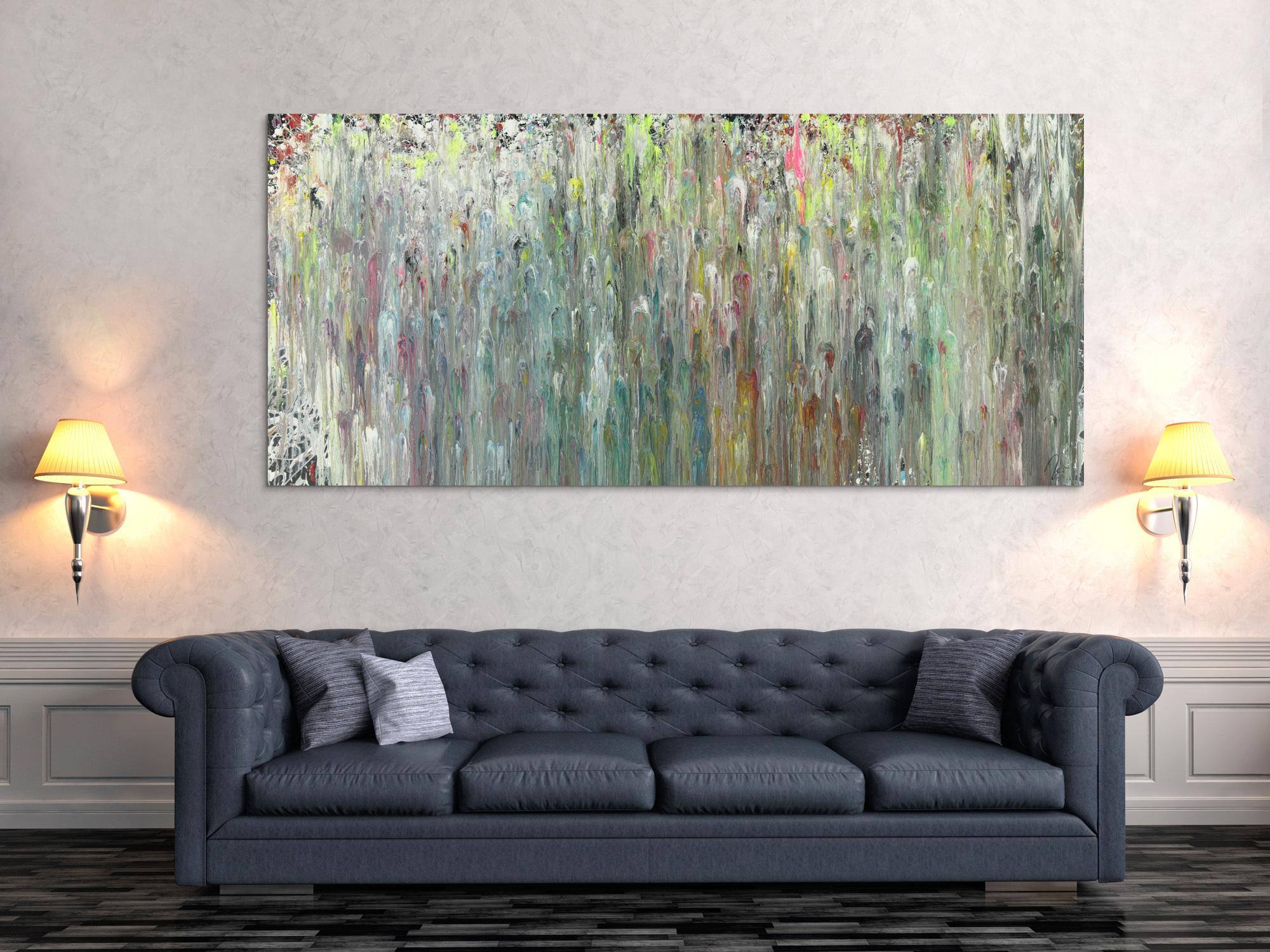 Abstraktes Acrylbild sehr modern zeitgenössisch expressionistisch handgemalt sehr groß