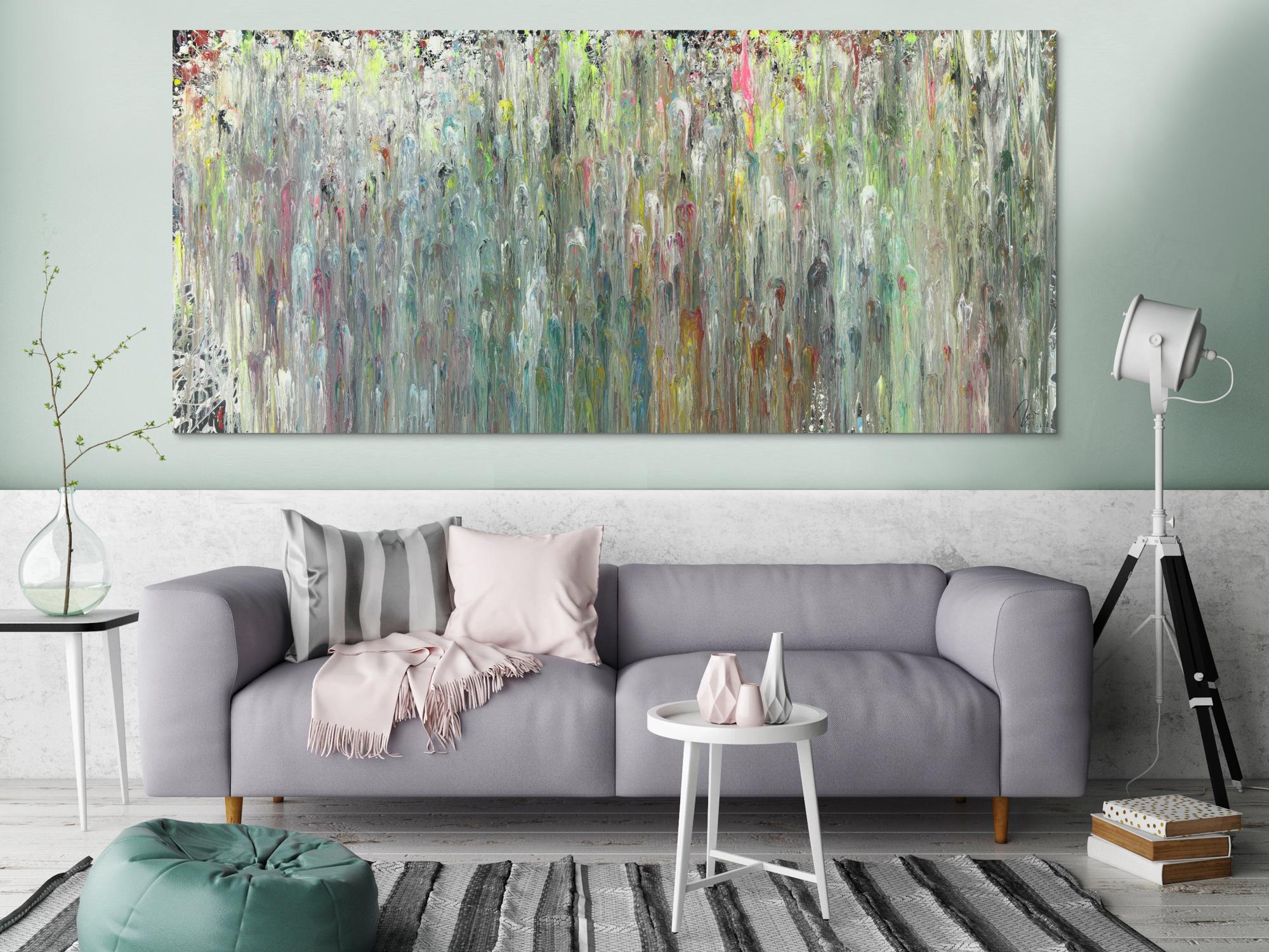 Abstraktes Acrylbild sehr modern zeitgenössisch expressionistisch handgemalt sehr groß