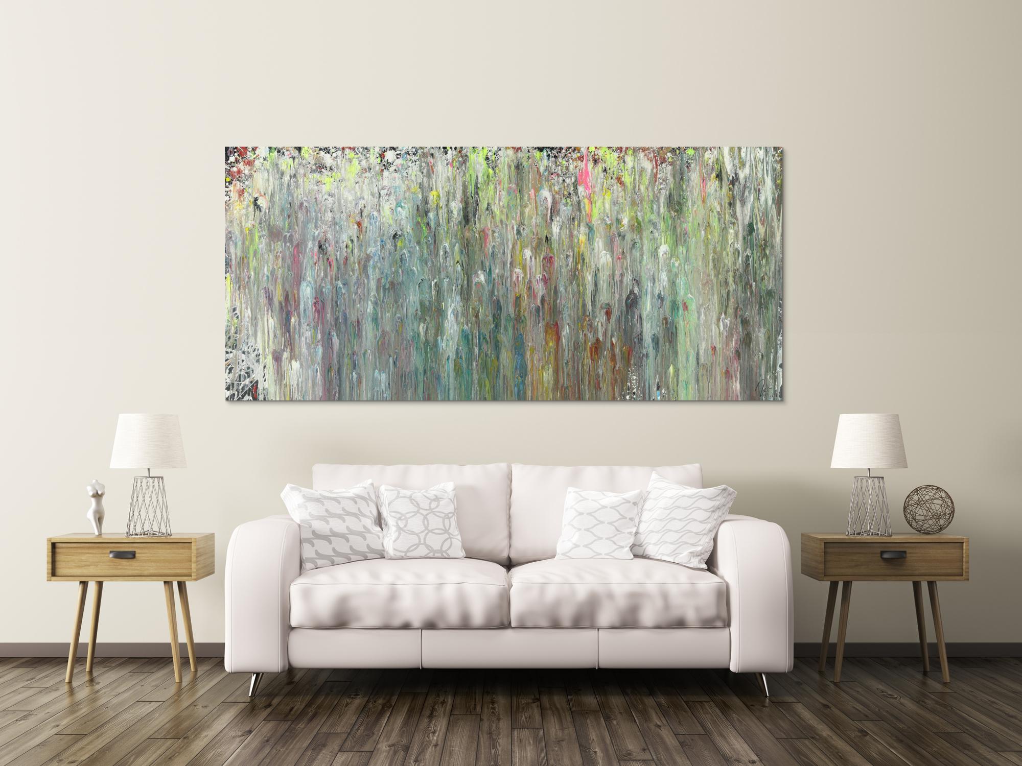 Abstraktes Acrylbild sehr modern zeitgenössisch expressionistisch handgemalt sehr groß