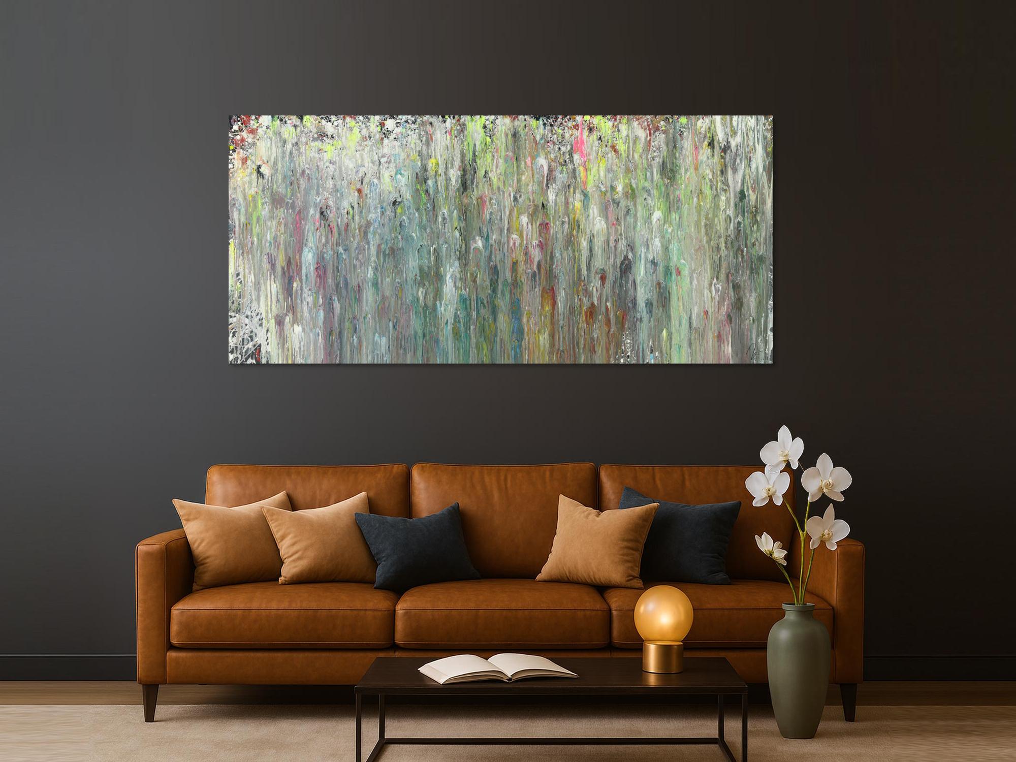 Abstraktes Acrylbild sehr modern zeitgenössisch expressionistisch handgemalt sehr groß