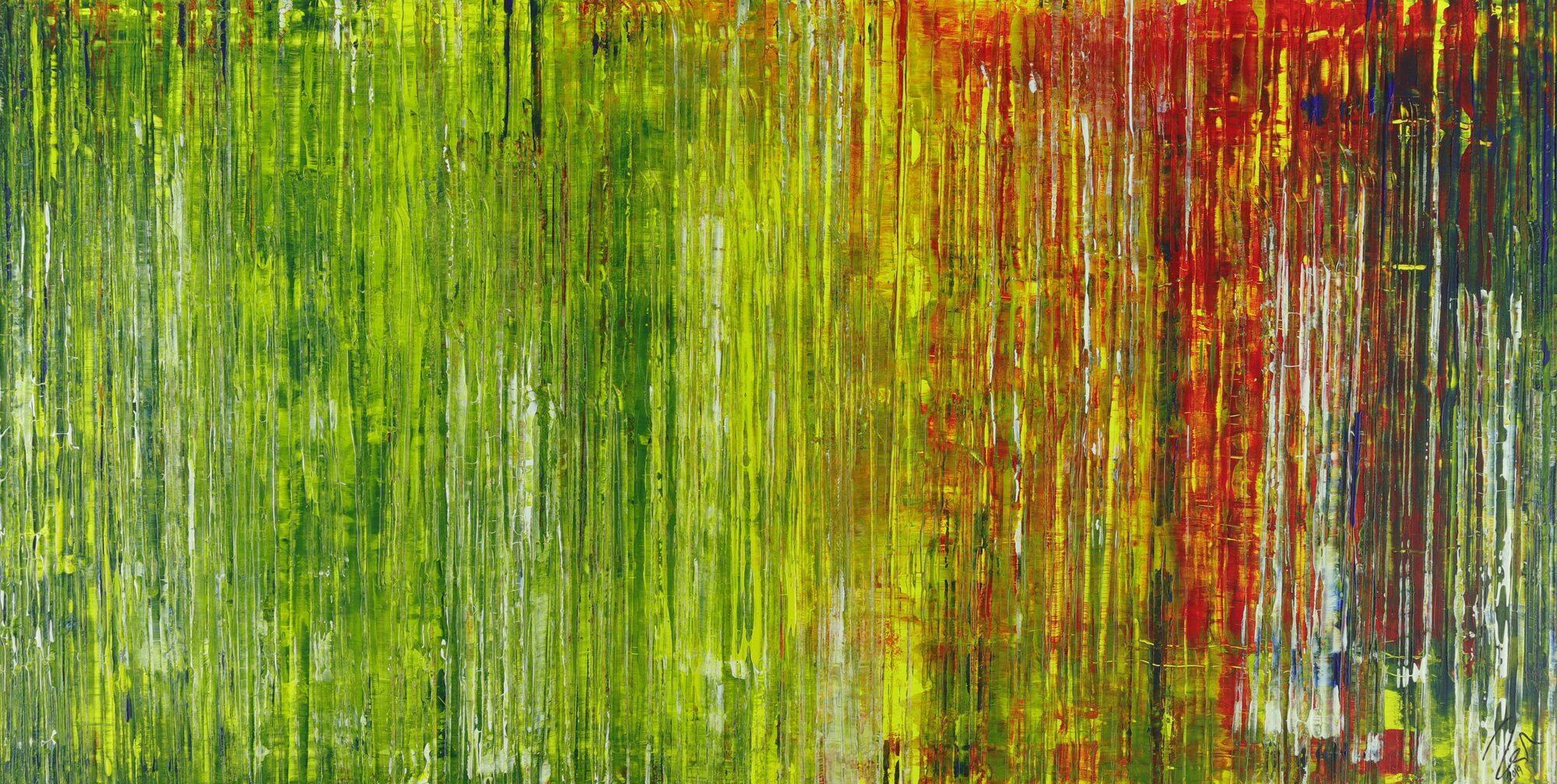 Abstraktes Acrylbild bunt in Spachteltechnik sehr modern zeitgenössisch handgemalt expressionistisch