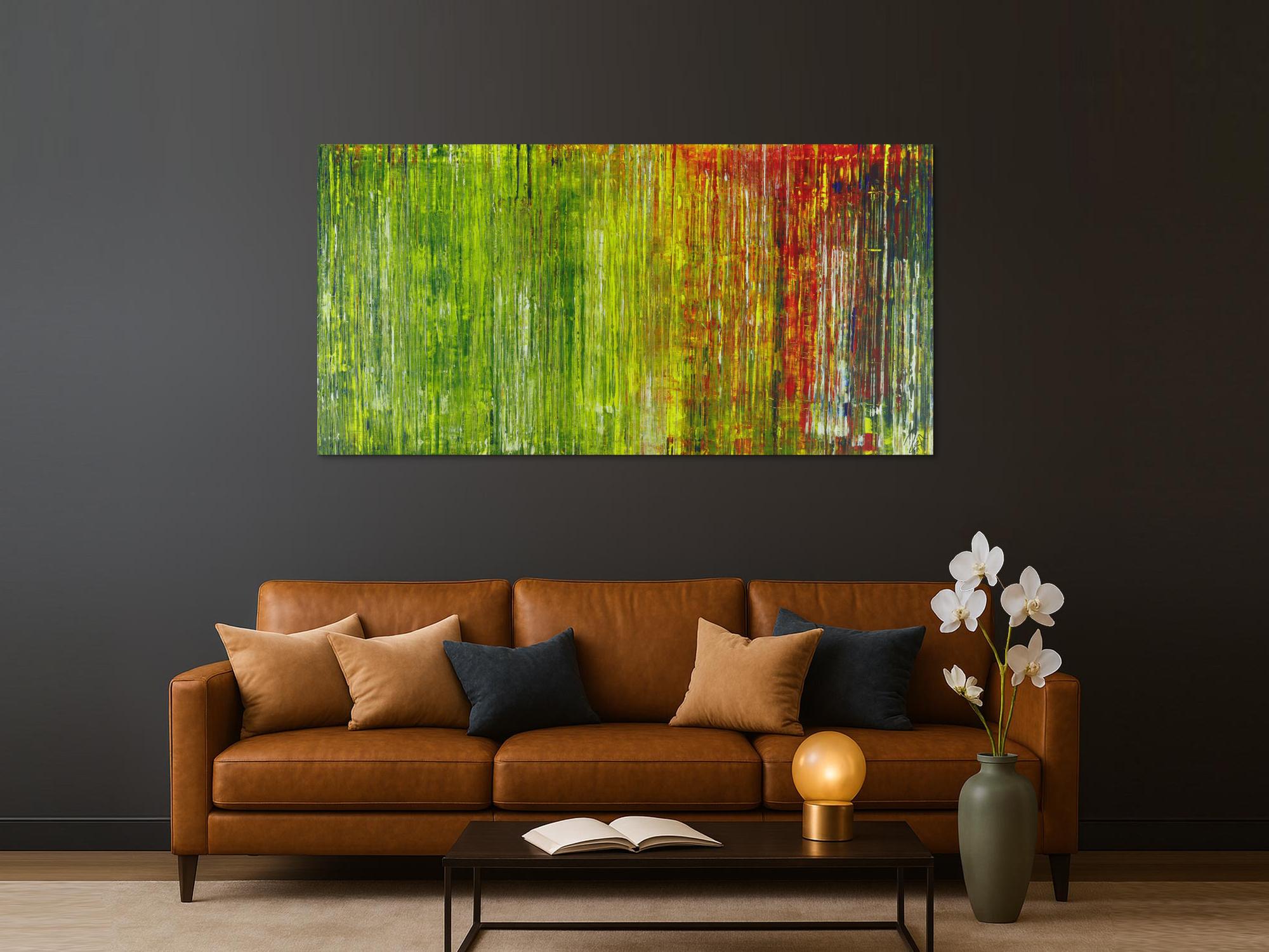 Abstraktes Acrylbild bunt in Spachteltechnik sehr modern zeitgenössisch handgemalt expressionistisch