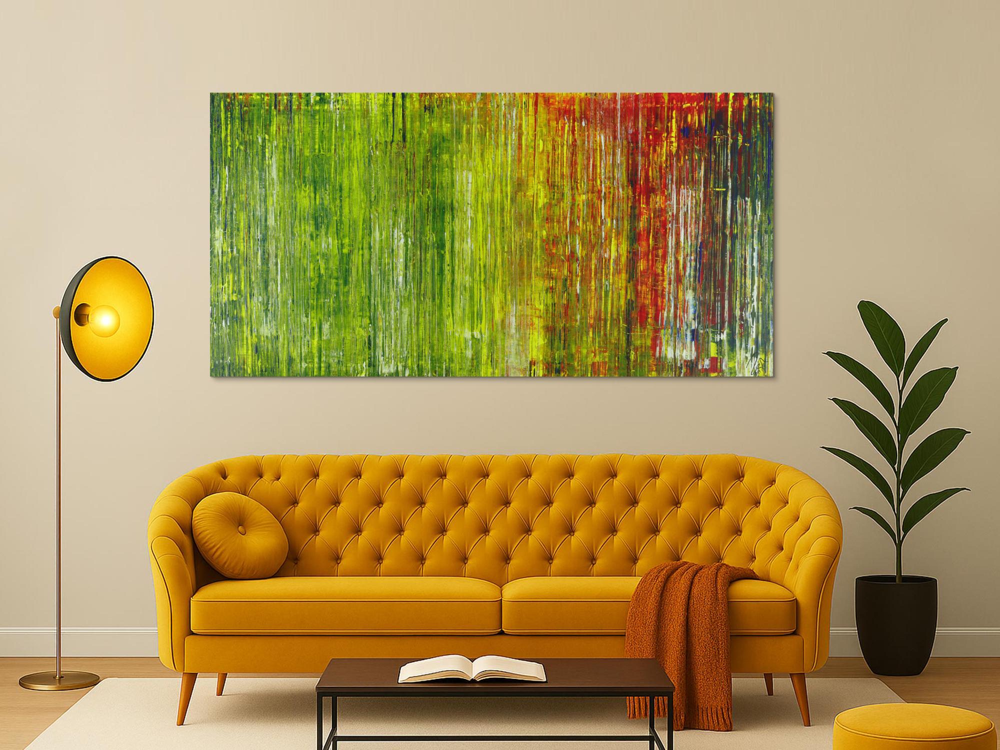 Abstraktes Acrylbild bunt in Spachteltechnik sehr modern zeitgenössisch handgemalt expressionistisch