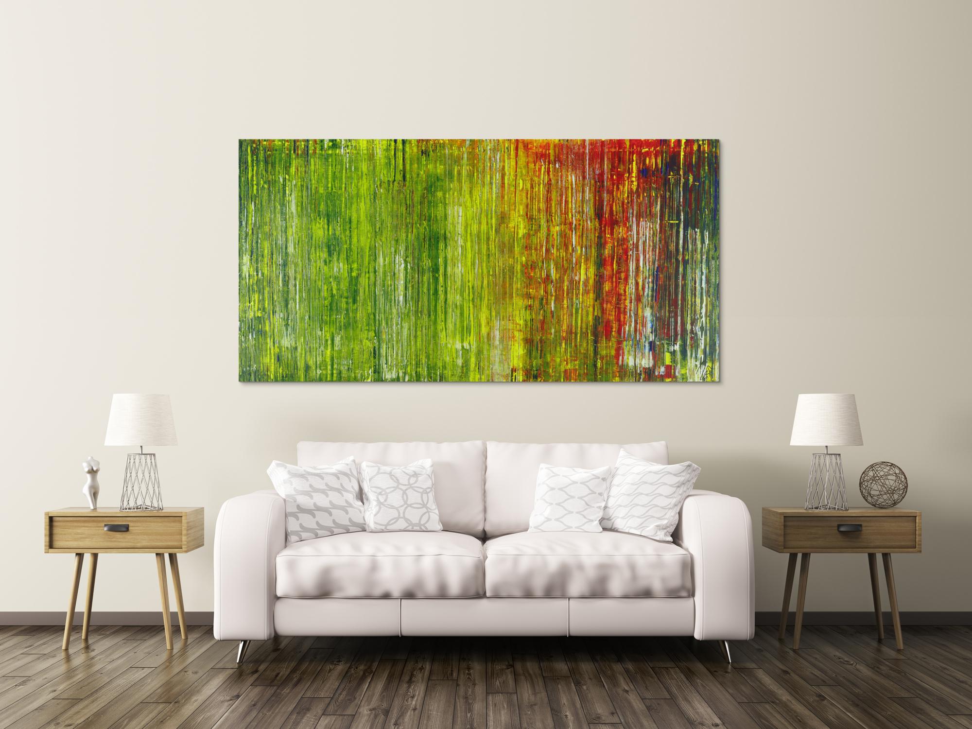 Abstraktes Acrylbild bunt in Spachteltechnik sehr modern zeitgenössisch handgemalt expressionistisch