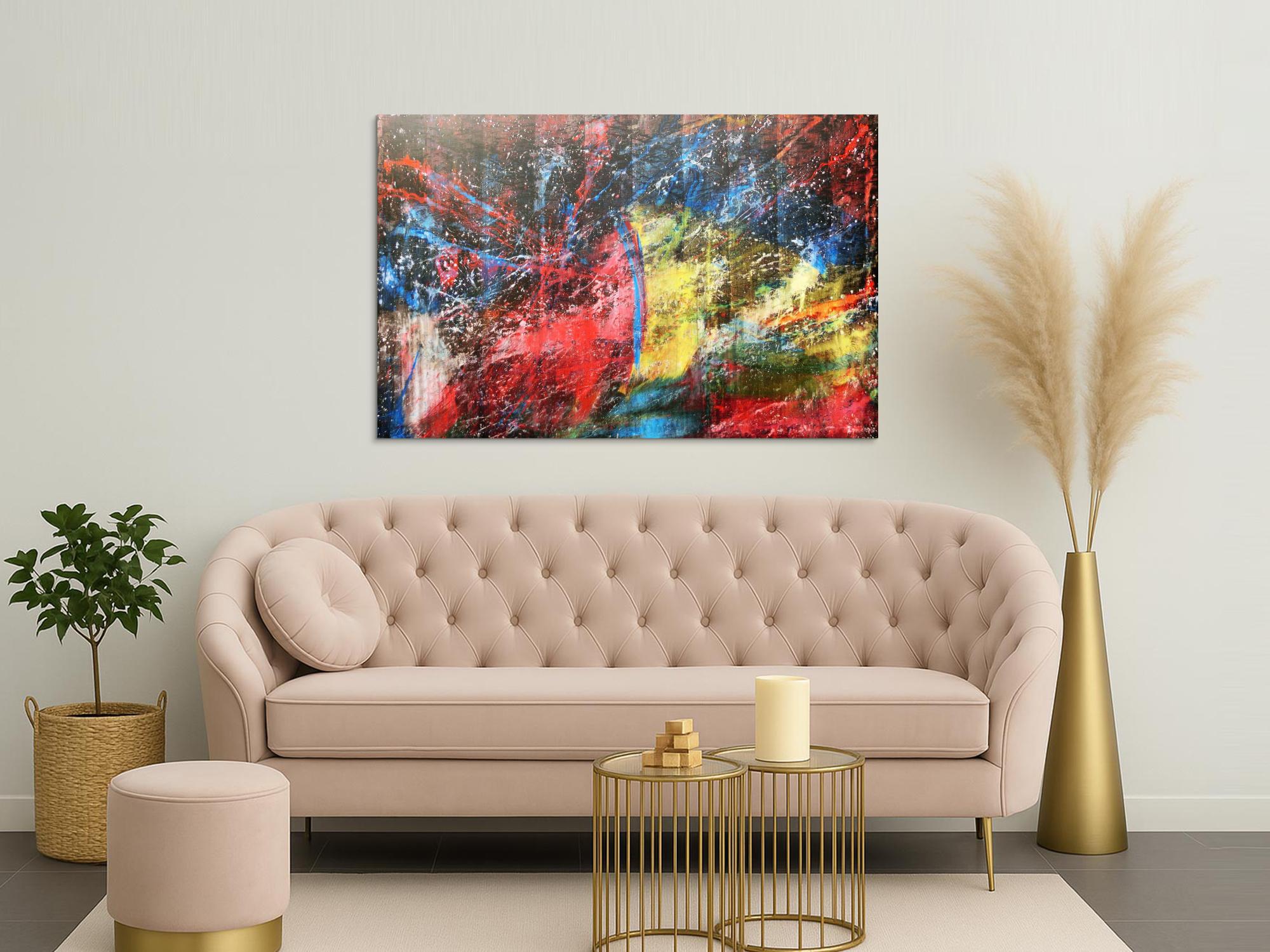 Abstraktes Actylbild Bunt modern