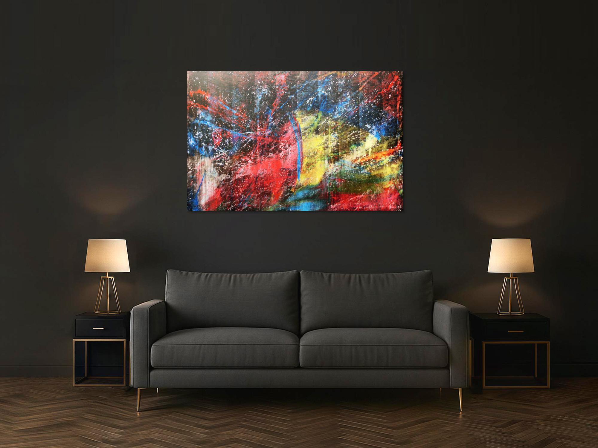 Abstraktes Actylbild Bunt modern