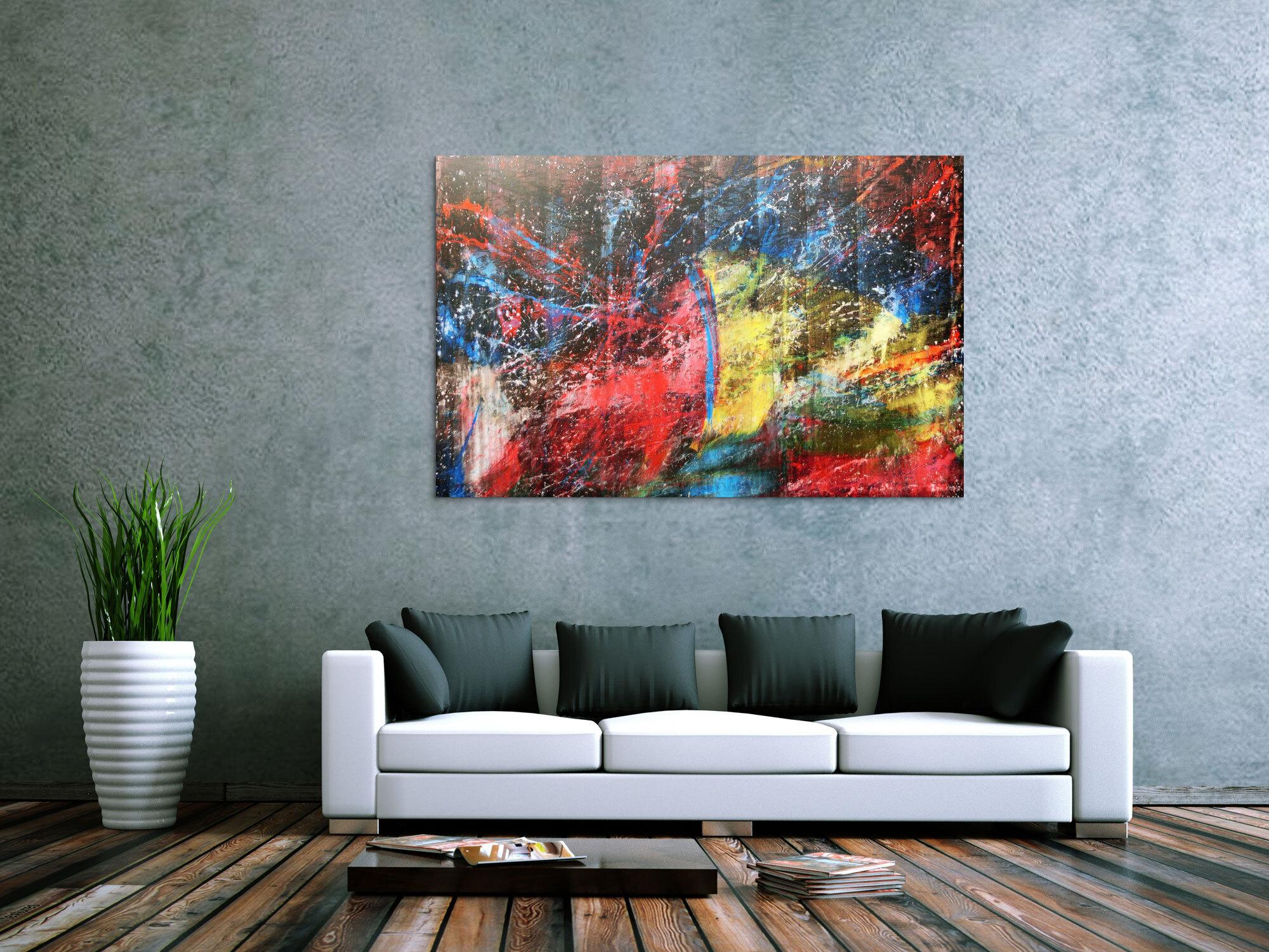 Abstraktes Actylbild Bunt modern