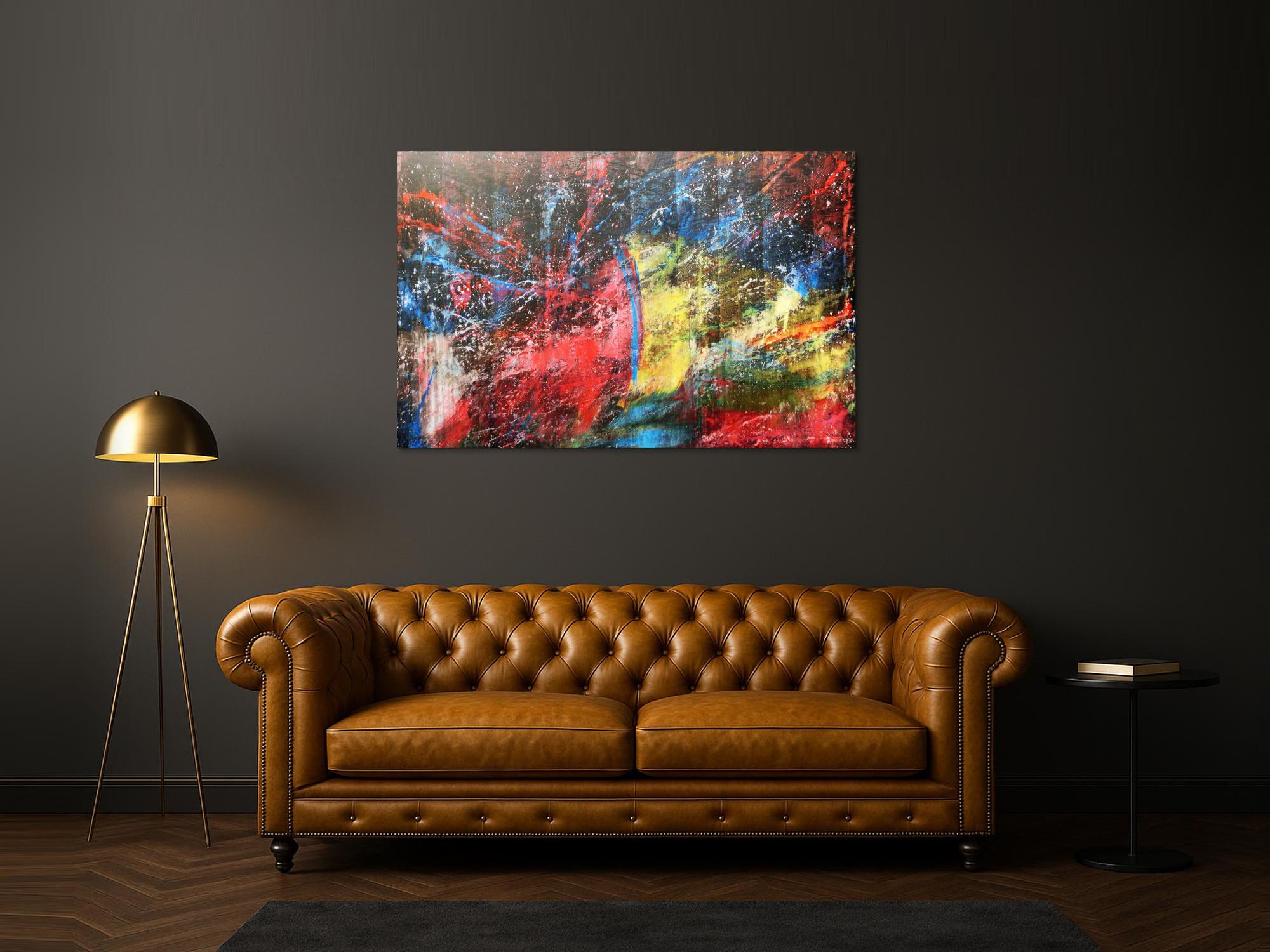 Abstraktes Actylbild Bunt modern