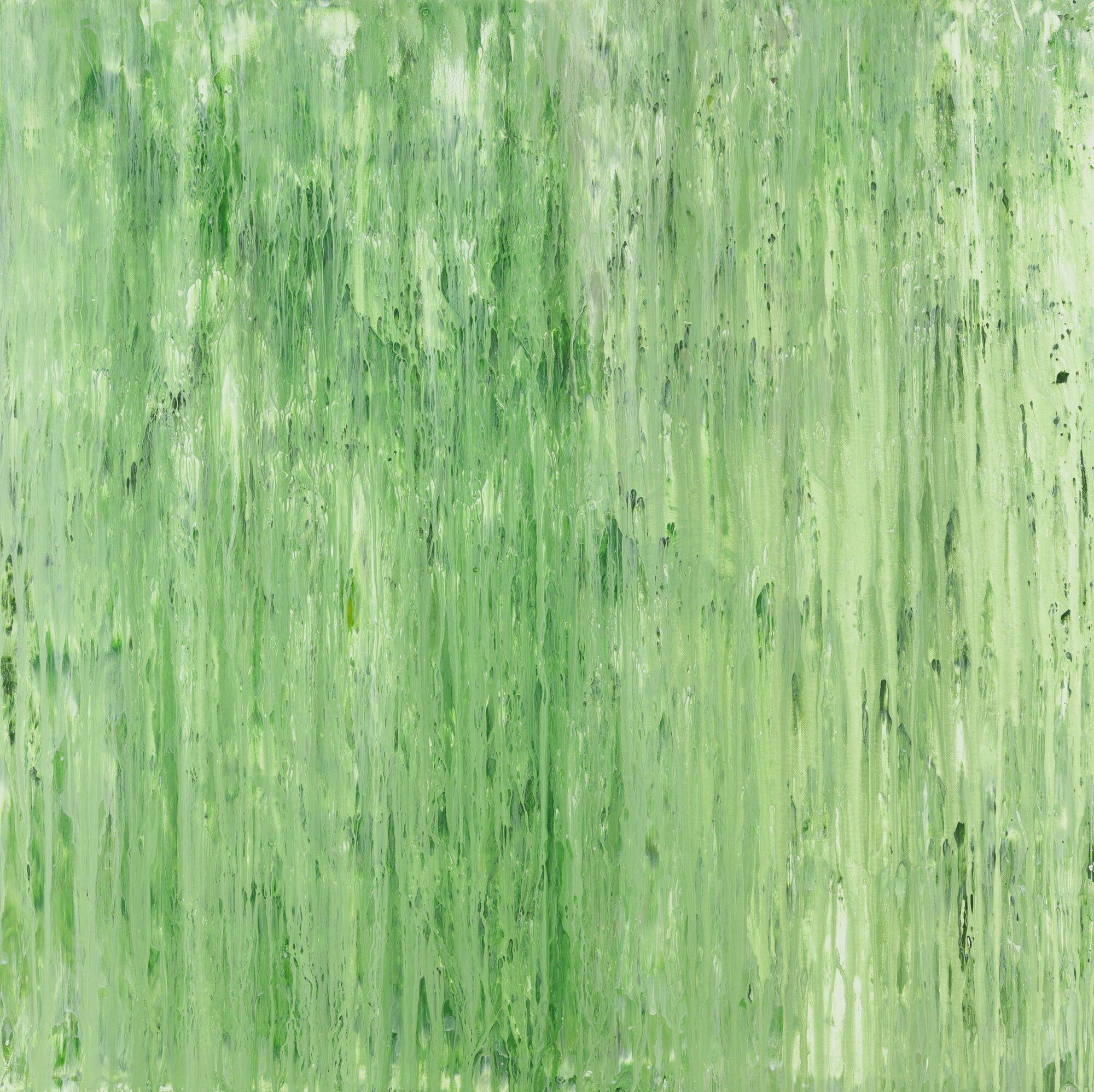 Abstraktes Acrylbild Modern Art handgemalt auf Leinwand Action Painting quadratisch