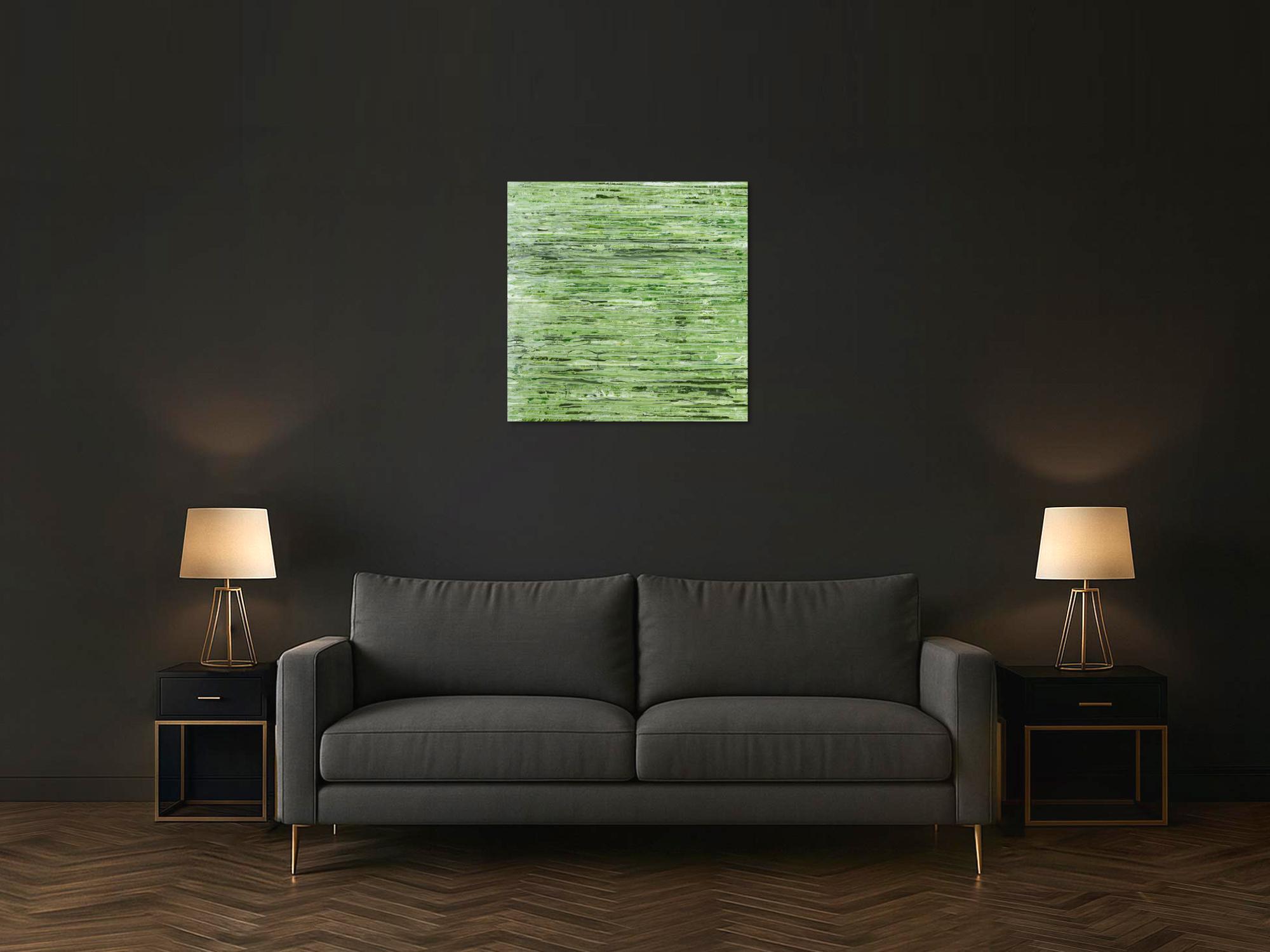 Abstraktes Acrylbild Modern Art handgemalt auf Leinwand Action Painting quadratisch