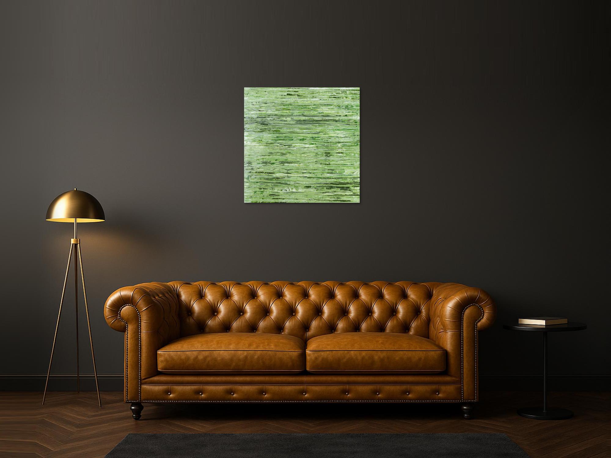 Abstraktes Acrylbild Modern Art handgemalt auf Leinwand Action Painting quadratisch