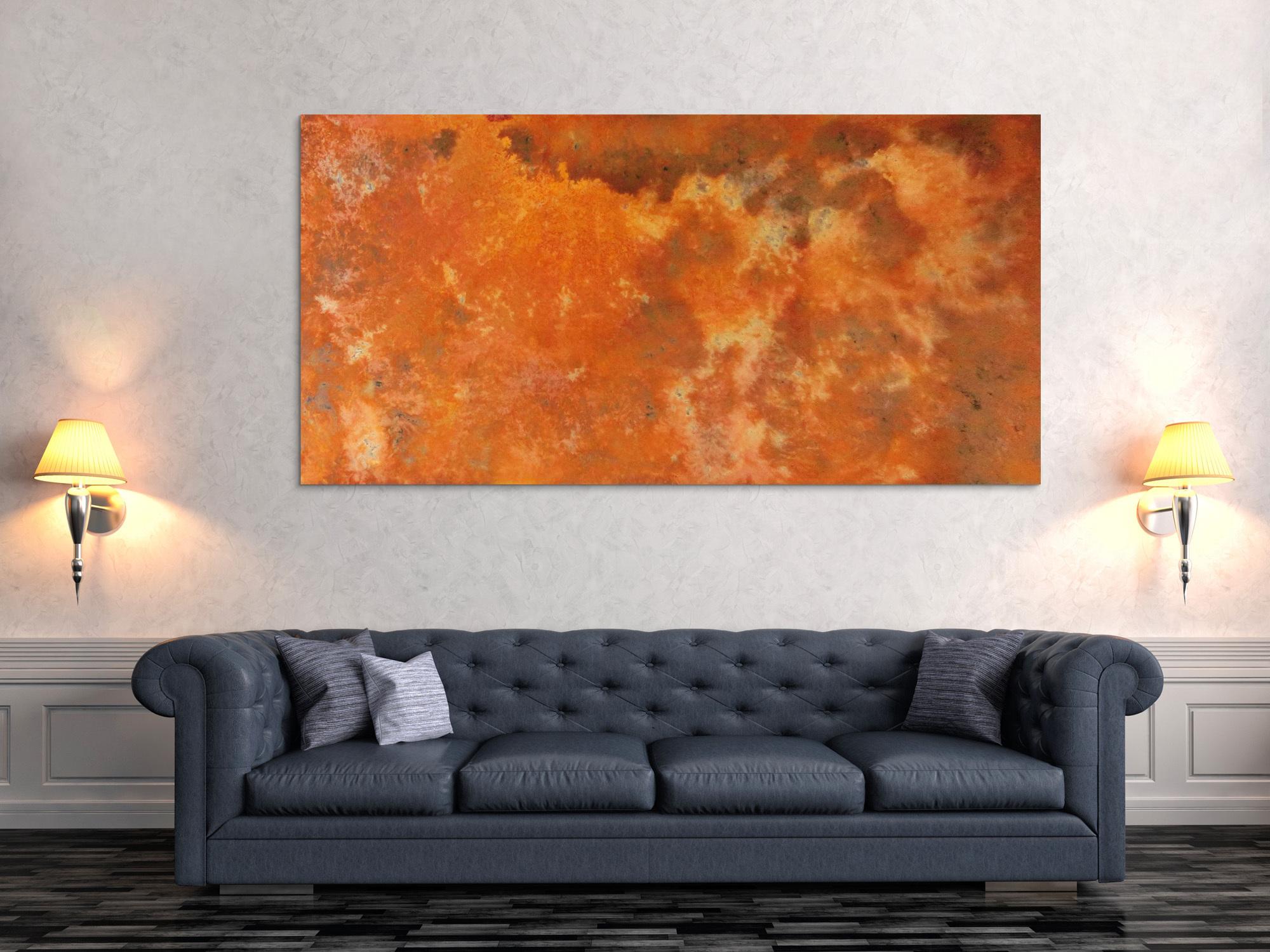 Abstraktes Rostbild aus echtem Rost sehr modern