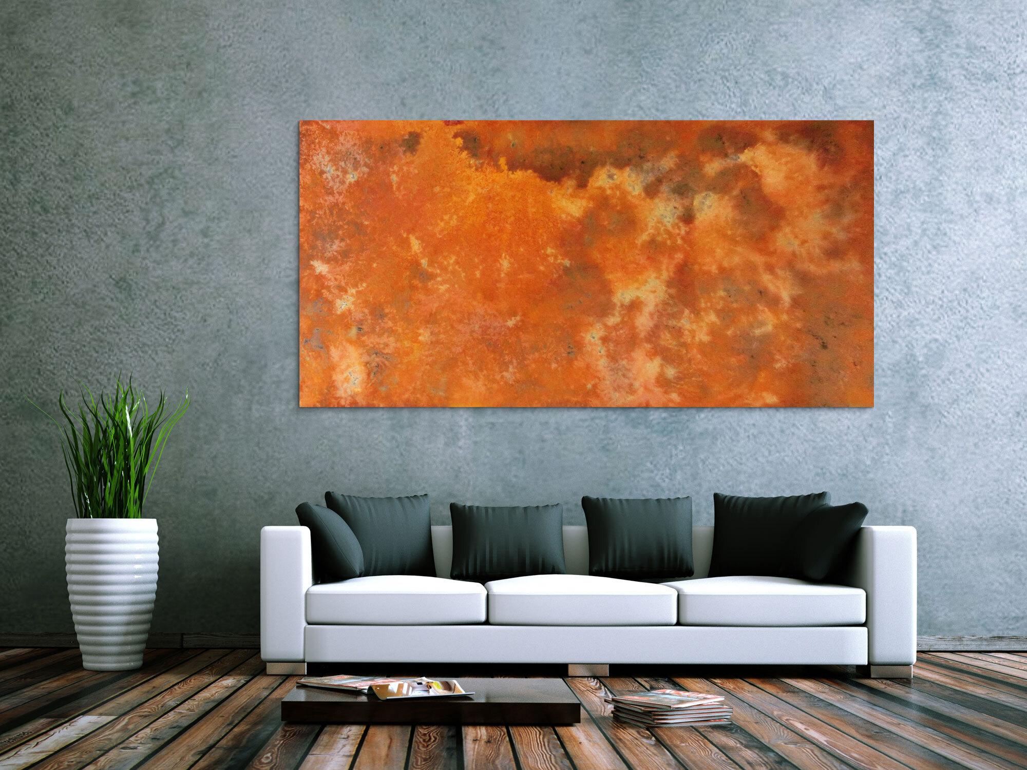 Abstraktes Rostbild aus echtem Rost sehr modern