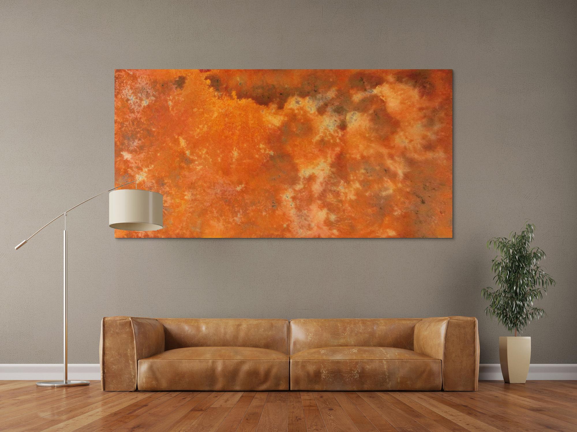 Abstraktes Rostbild aus echtem Rost sehr modern