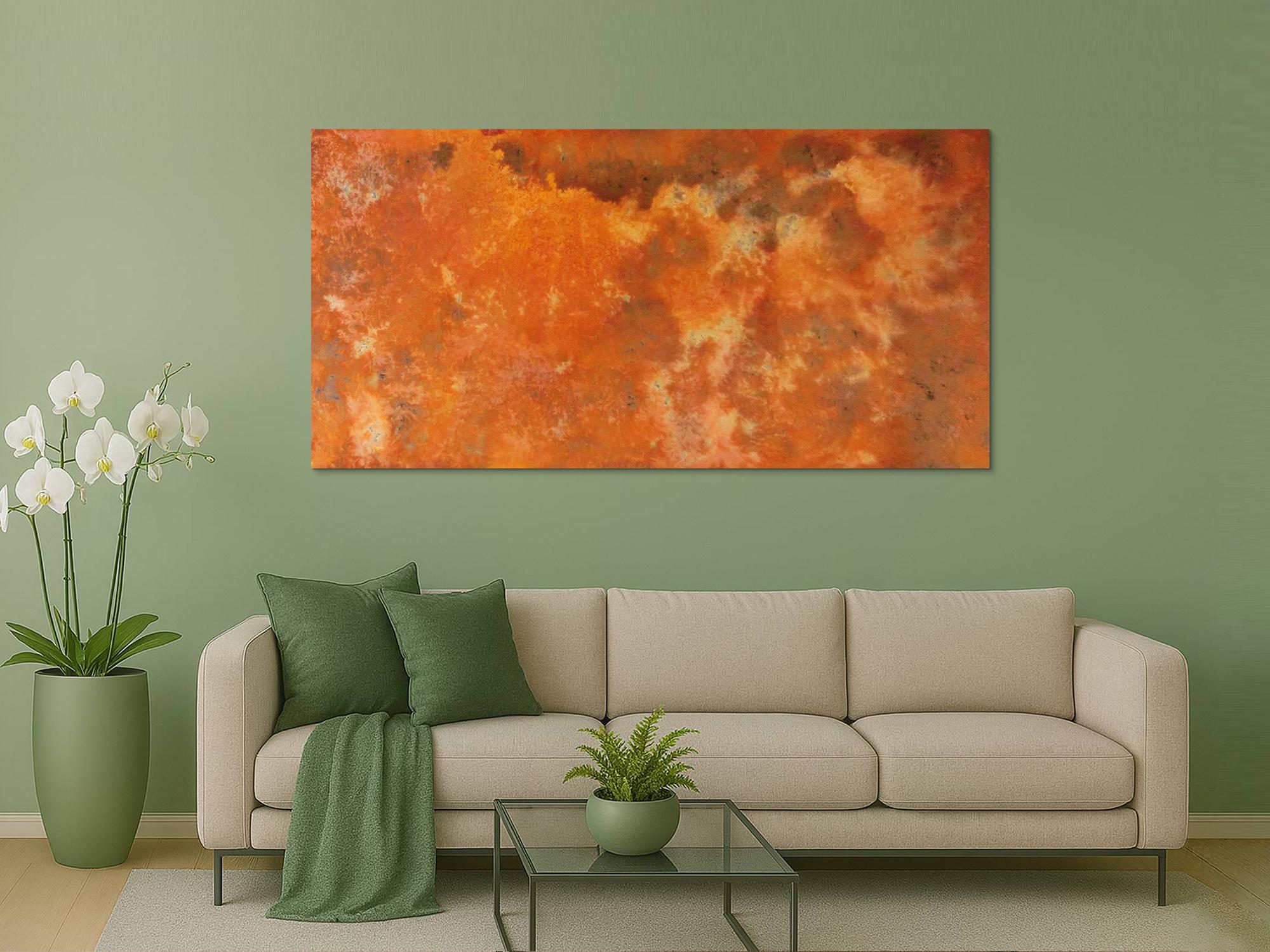 Abstraktes Rostbild aus echtem Rost sehr modern