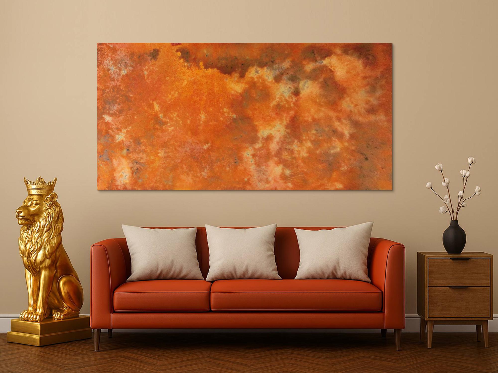 Abstraktes Rostbild aus echtem Rost sehr modern