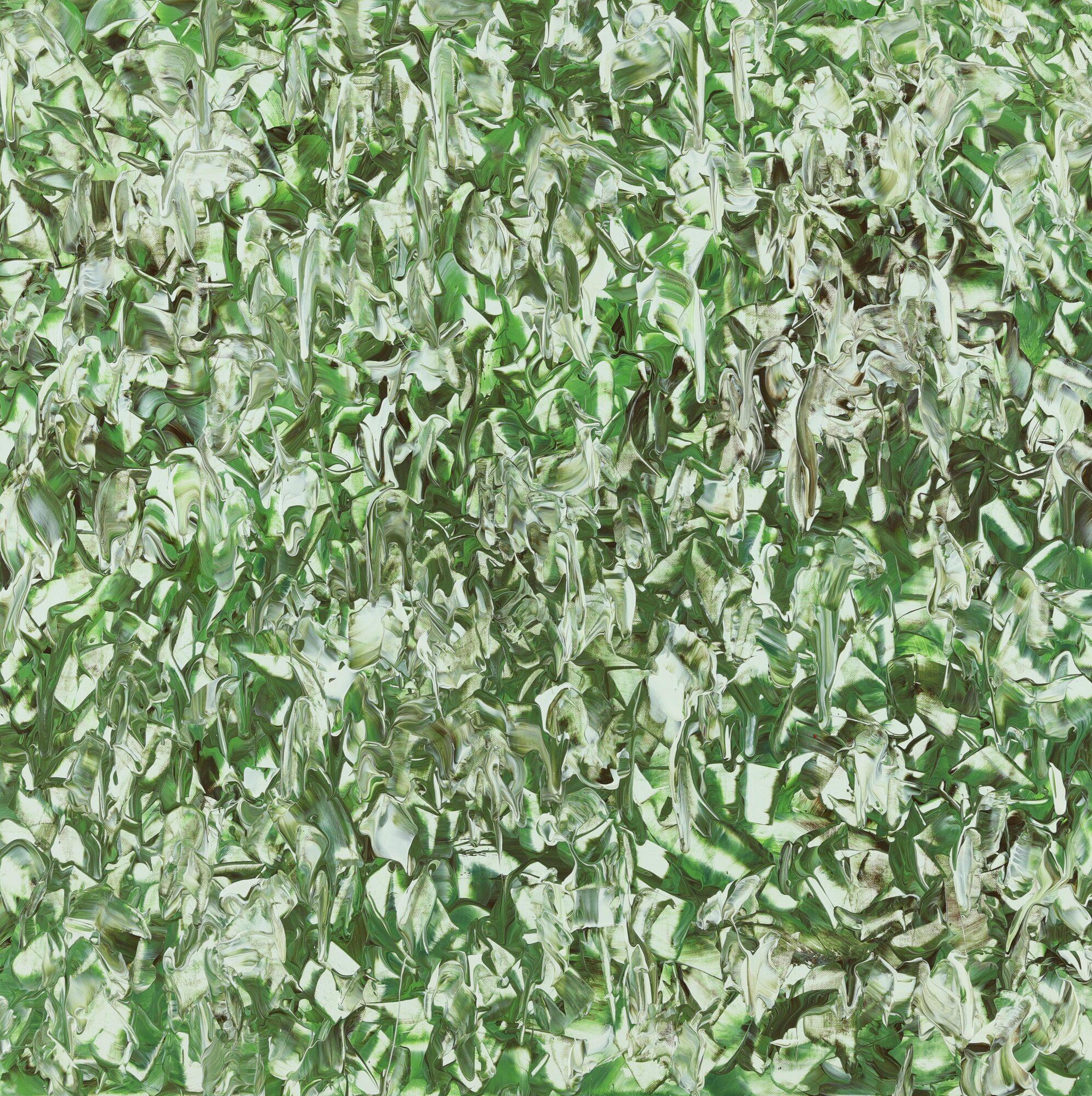 Abstraktes Acrylbild Modern Art handgemalt auf Leinwand Action Painting quadratisch