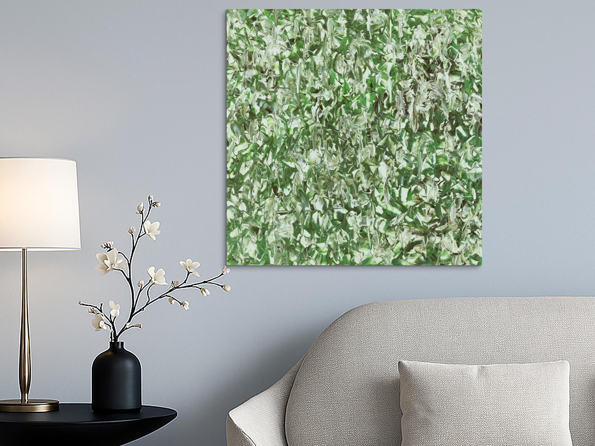 Abstraktes Acrylbild Modern Art handgemalt auf Leinwand Action Painting quadratisch