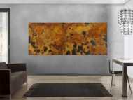 Hochwertige Kunst Auf Leinwand Abstrakte Bild Aus Echtem Rost Auf Leinwand Handgemalt Zeitgenosssich Panorama Xxl In 100x250cm Von Alex Zerr