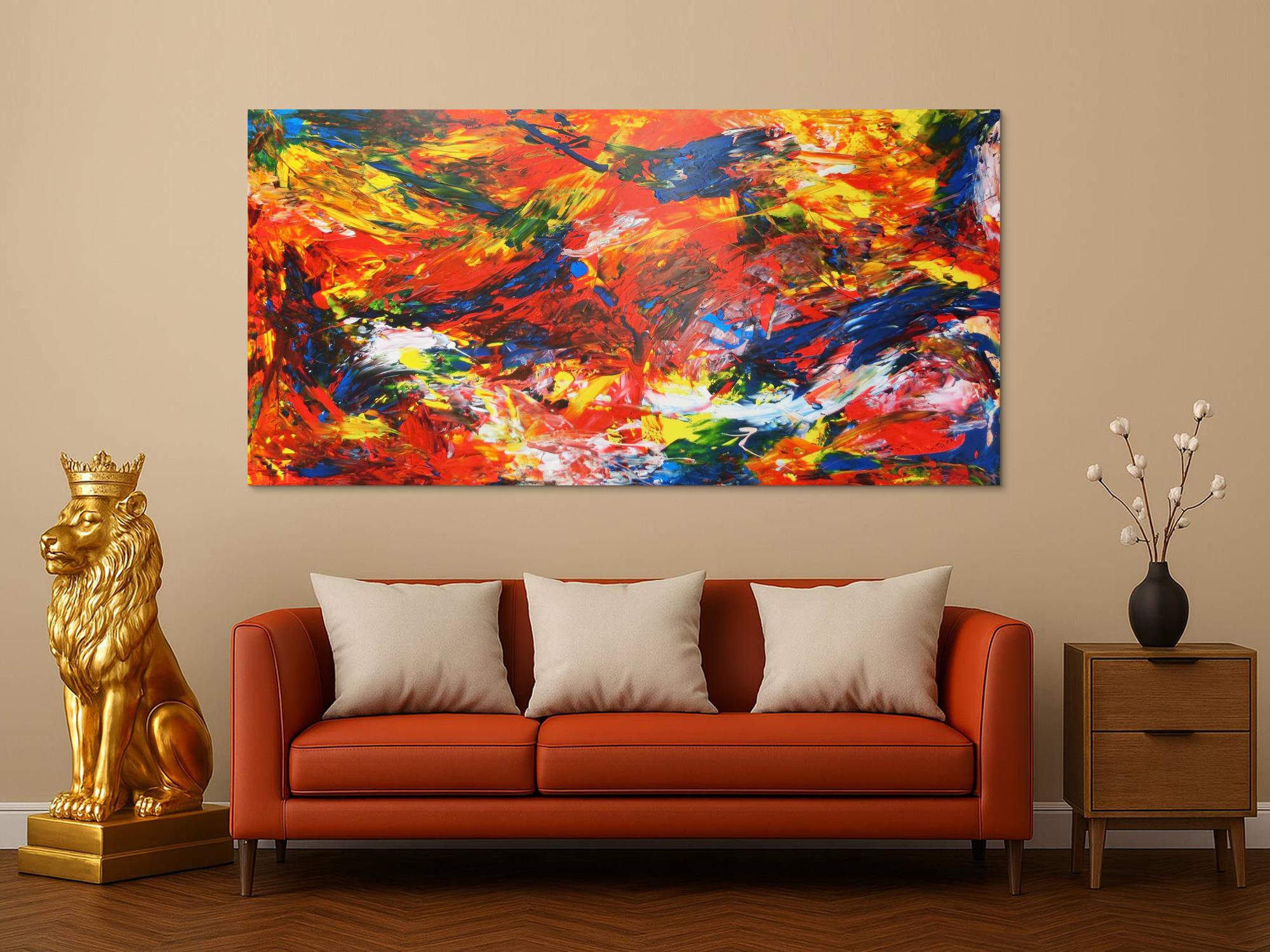 Modernes Acrylbild abstrakt bunt