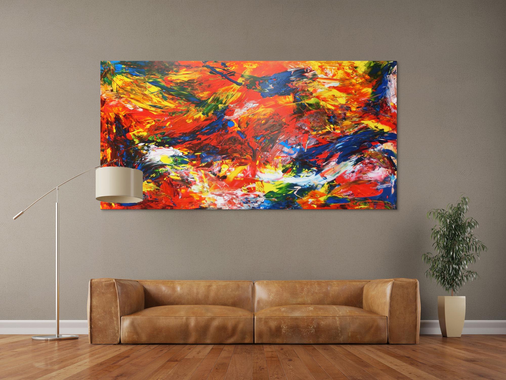 Modernes Acrylbild abstrakt bunt