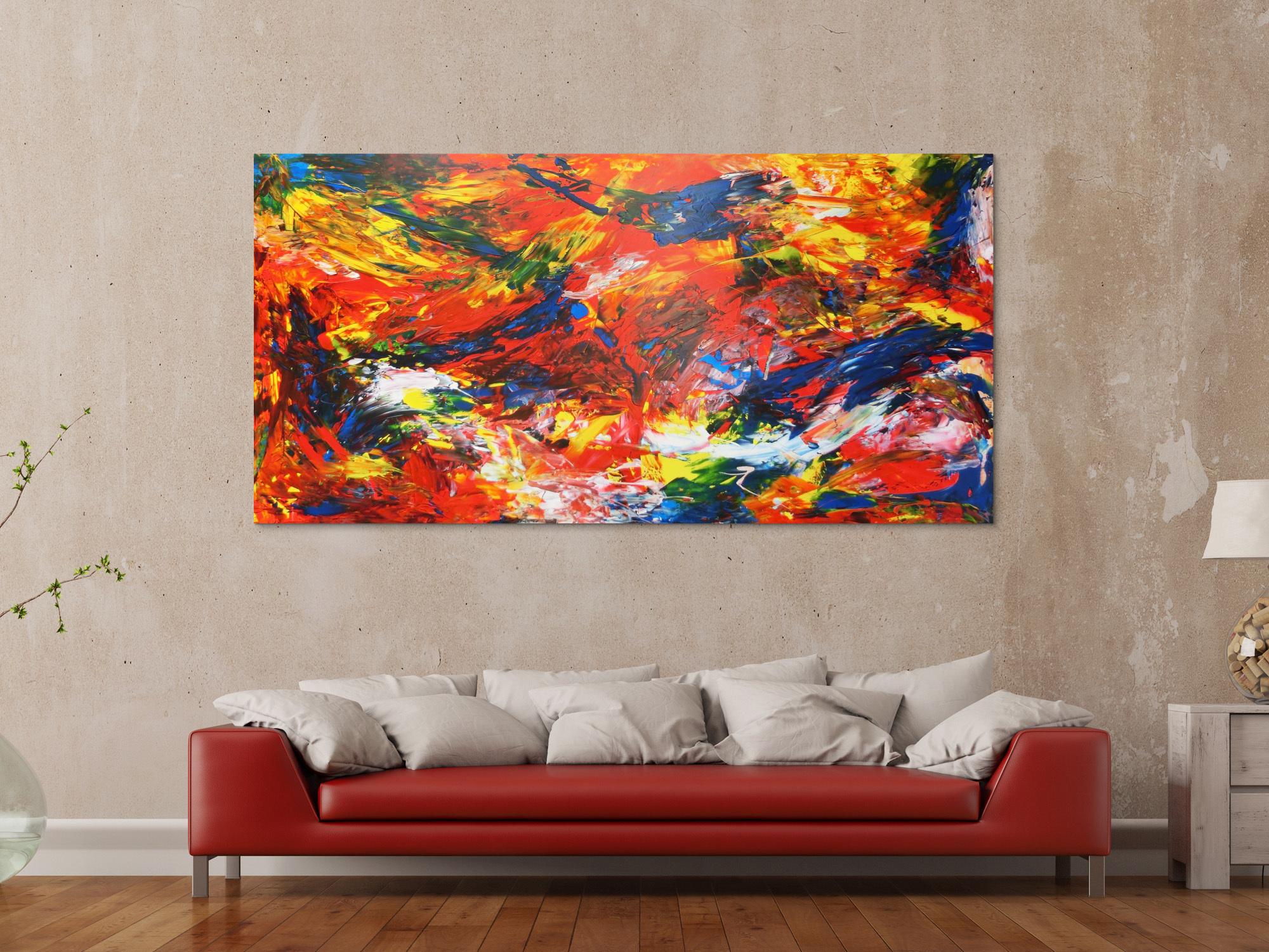 Modernes Acrylbild abstrakt bunt