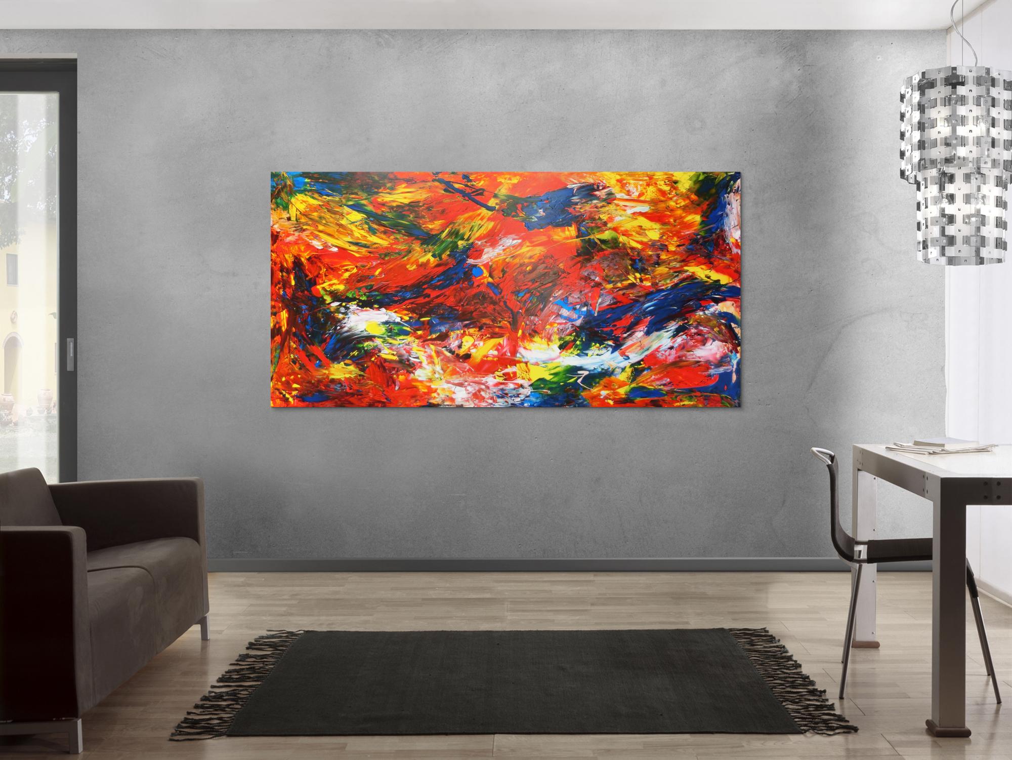 Modernes Acrylbild abstrakt bunt