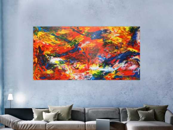 Modernes Acrylbild abstrakt bunt