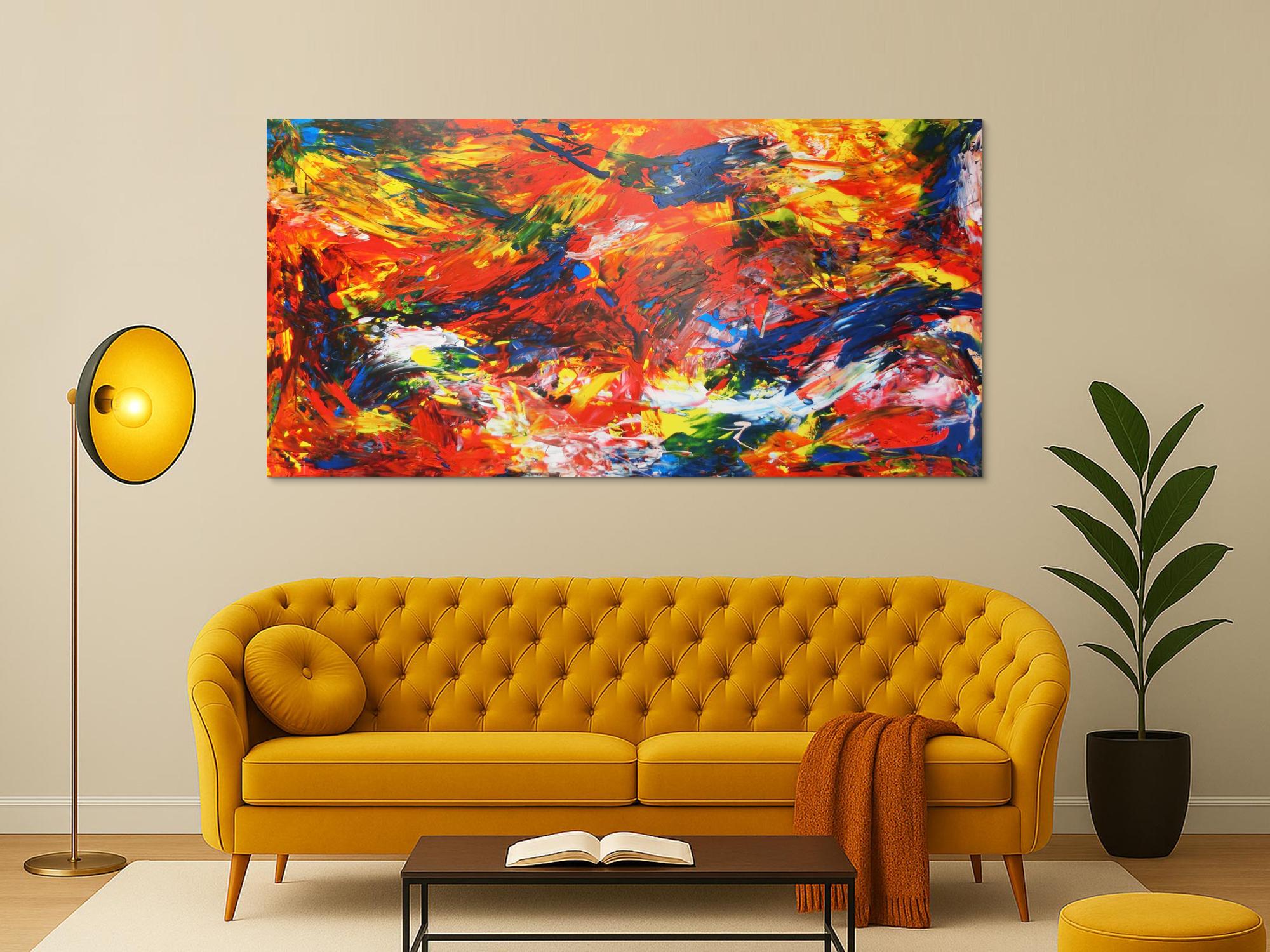 Modernes Acrylbild abstrakt bunt