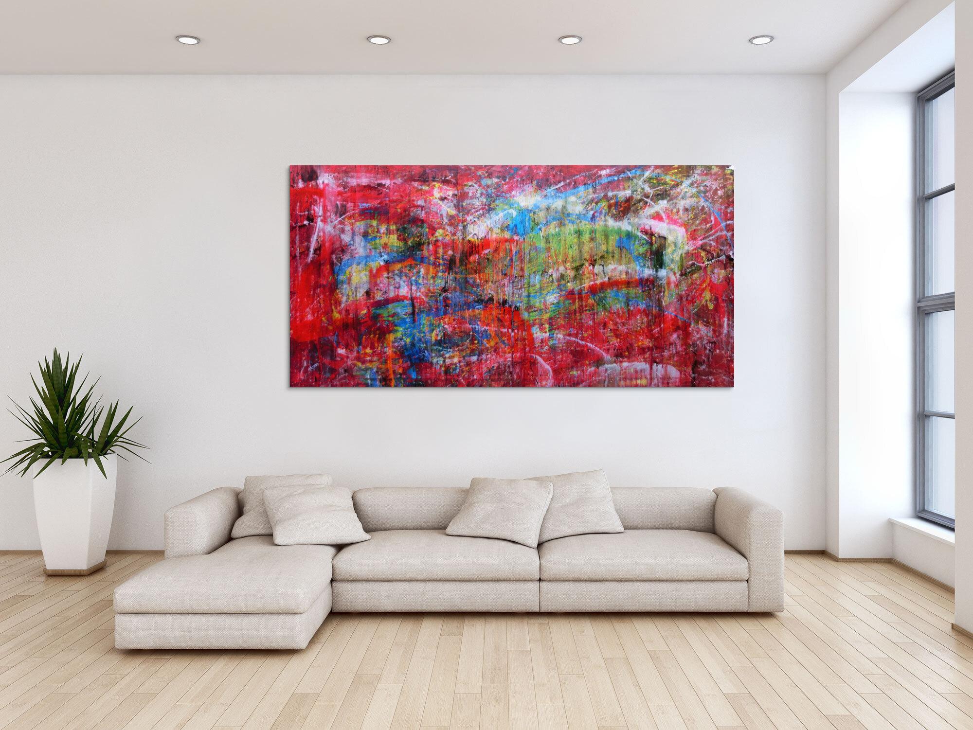 Acrylbild abstrakt bunt modern