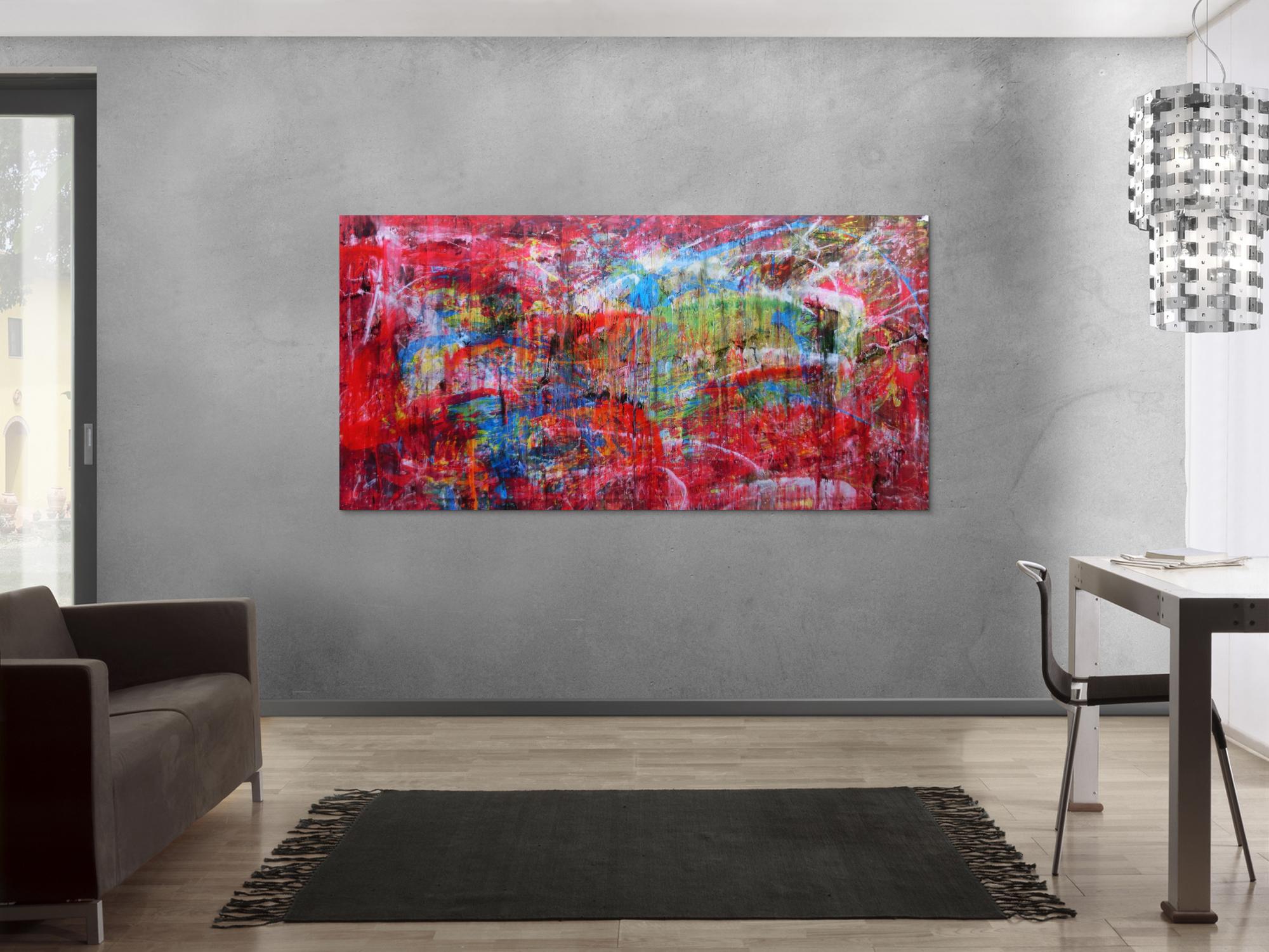 Acrylbild abstrakt bunt modern