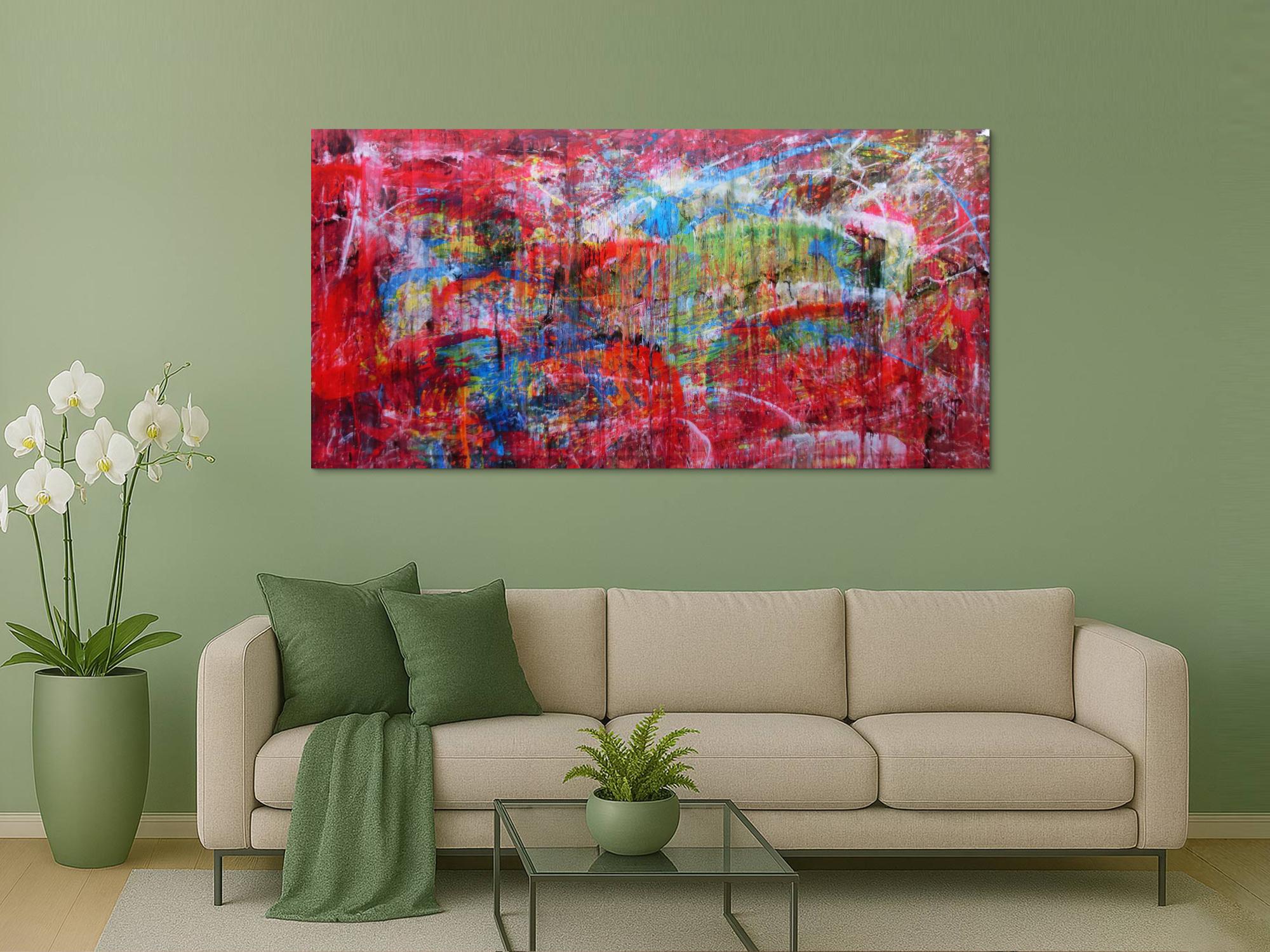 Acrylbild abstrakt bunt modern