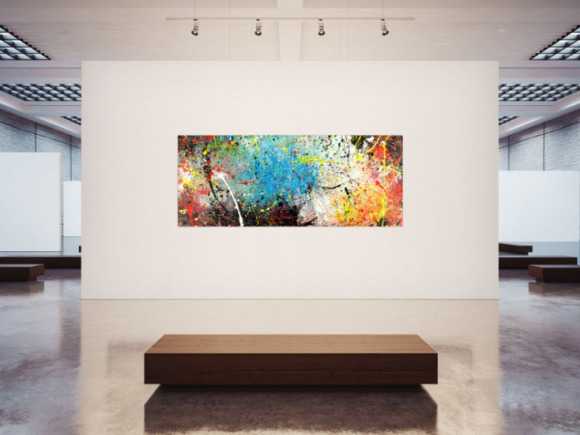 Abstraktes Acrylbild Action Painting Modern Art XXL handgemalt auf Leinwand zeitgenössisch