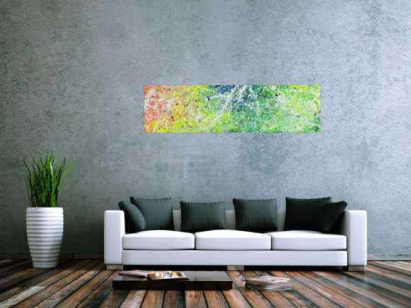 Abstraktes Acrylbild Modern Art Action Painting zeitgenössisches Gemälde auf Leinwand