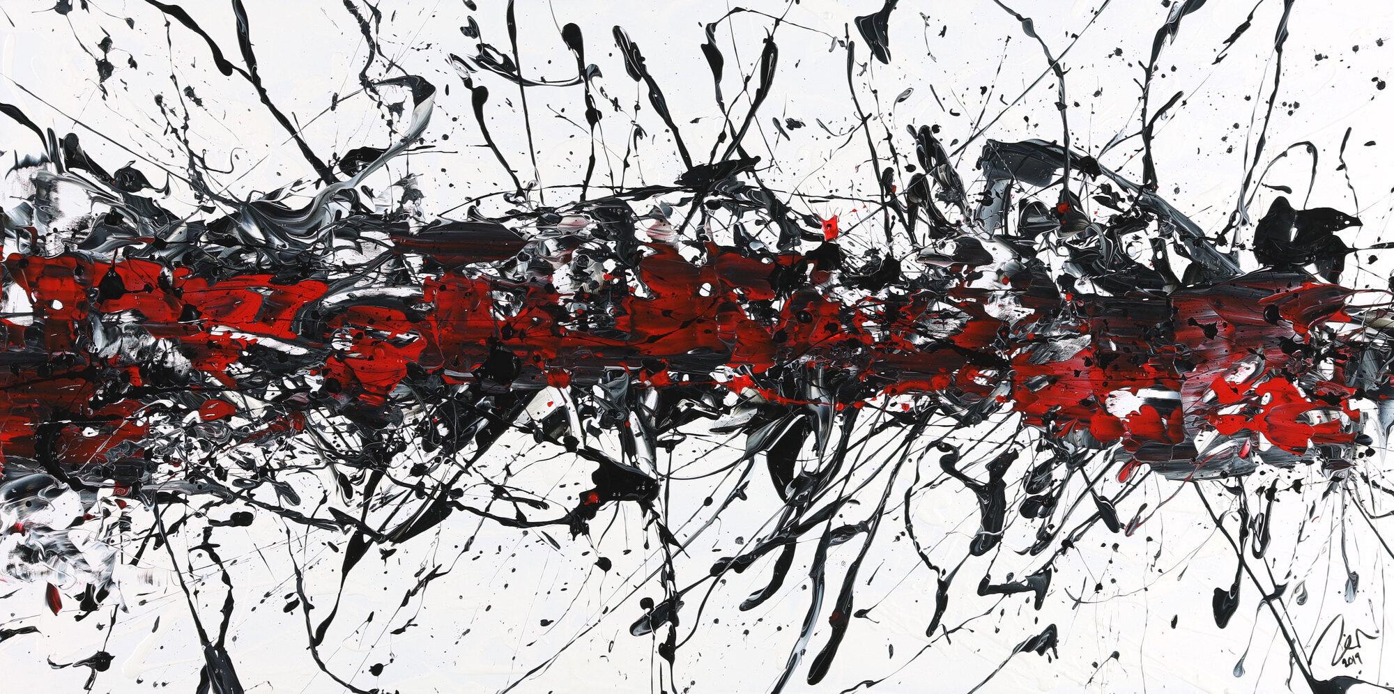 Abstraktes Acrylbild Modern Art zeitgenössische Malerei auf Leinwand