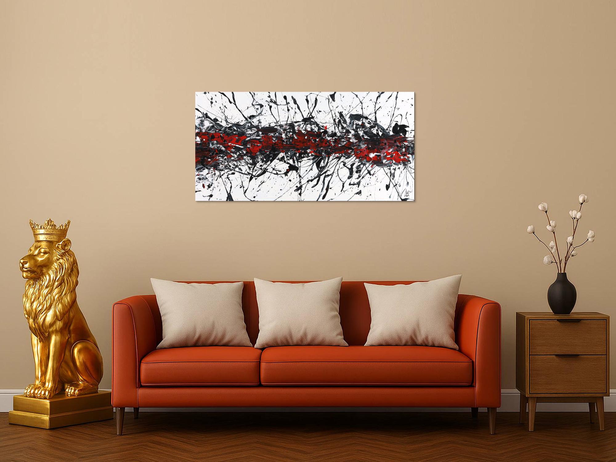Abstraktes Acrylbild Modern Art zeitgenössische Malerei auf Leinwand